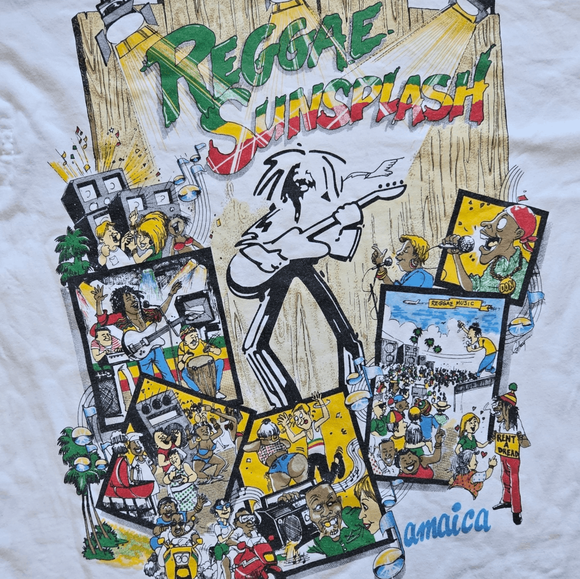 Band Tees × Bob Marley × Vintage Reggae Sunsplash Singlestitch Tee Size US XL / EU 56 / 4 - 2 Thumbnail