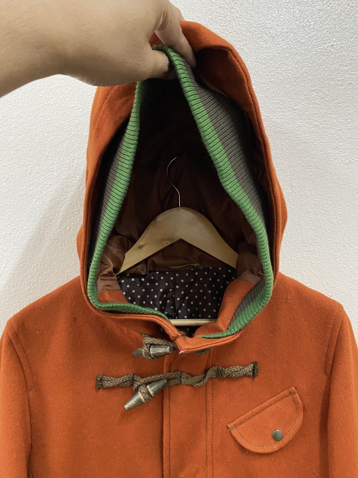 Issey Miyake Frabois Wool Duffle Coat Jacket Hoodie Size M / US 6-8 / IT 42-44 - 7 Thumbnail