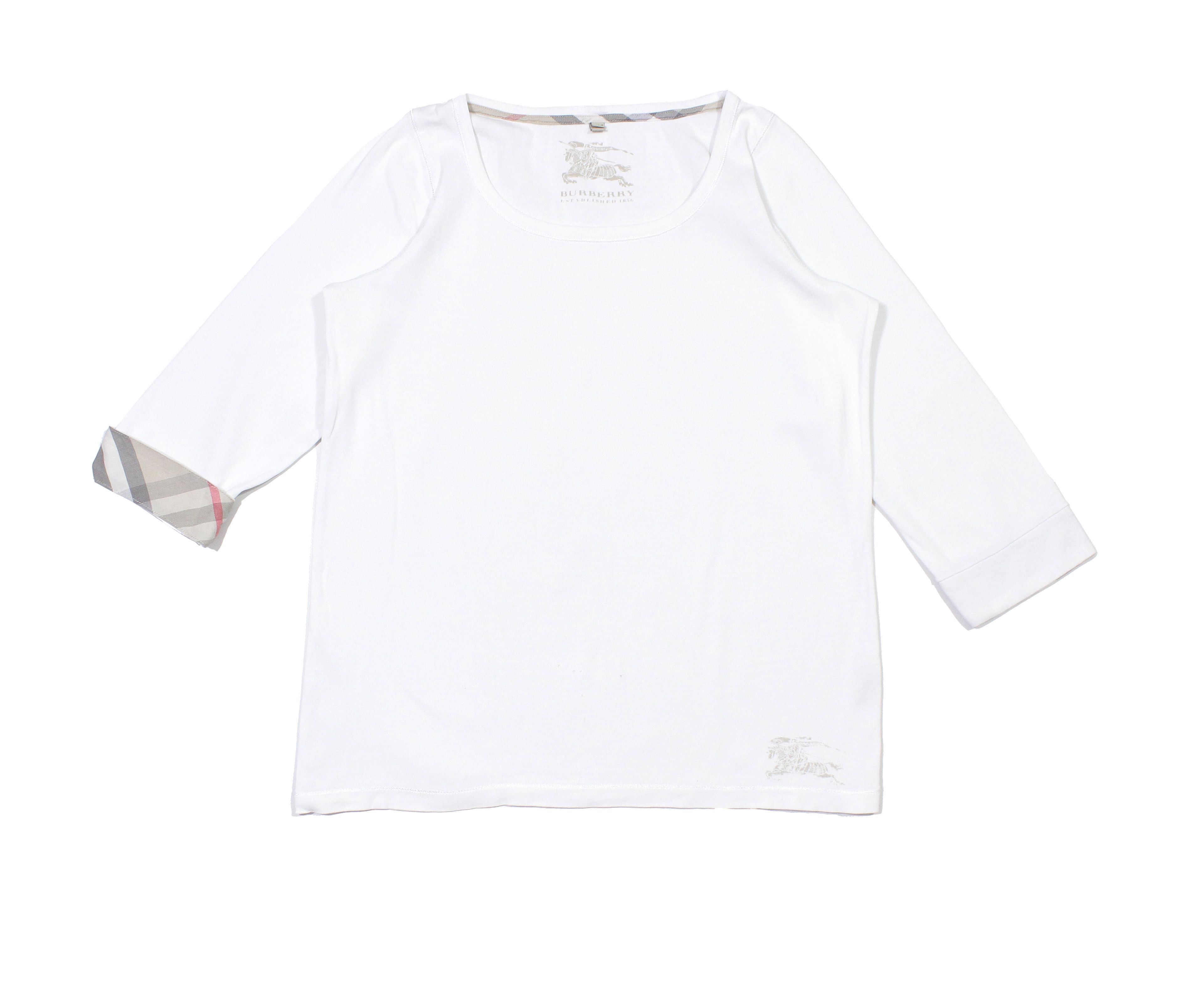 Burberry Logo Nova Check Sleeves Longsleeve Size XL / US 12-14 / IT 48-50 - 1 Thumbnail