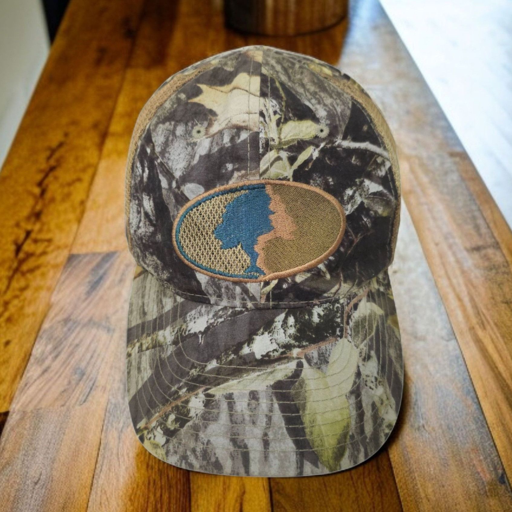 Signatures Mossy Oak Mesh Strapback Cap Hat Embroidered Logo Patch Size ONE SIZE - 1 Thumbnail