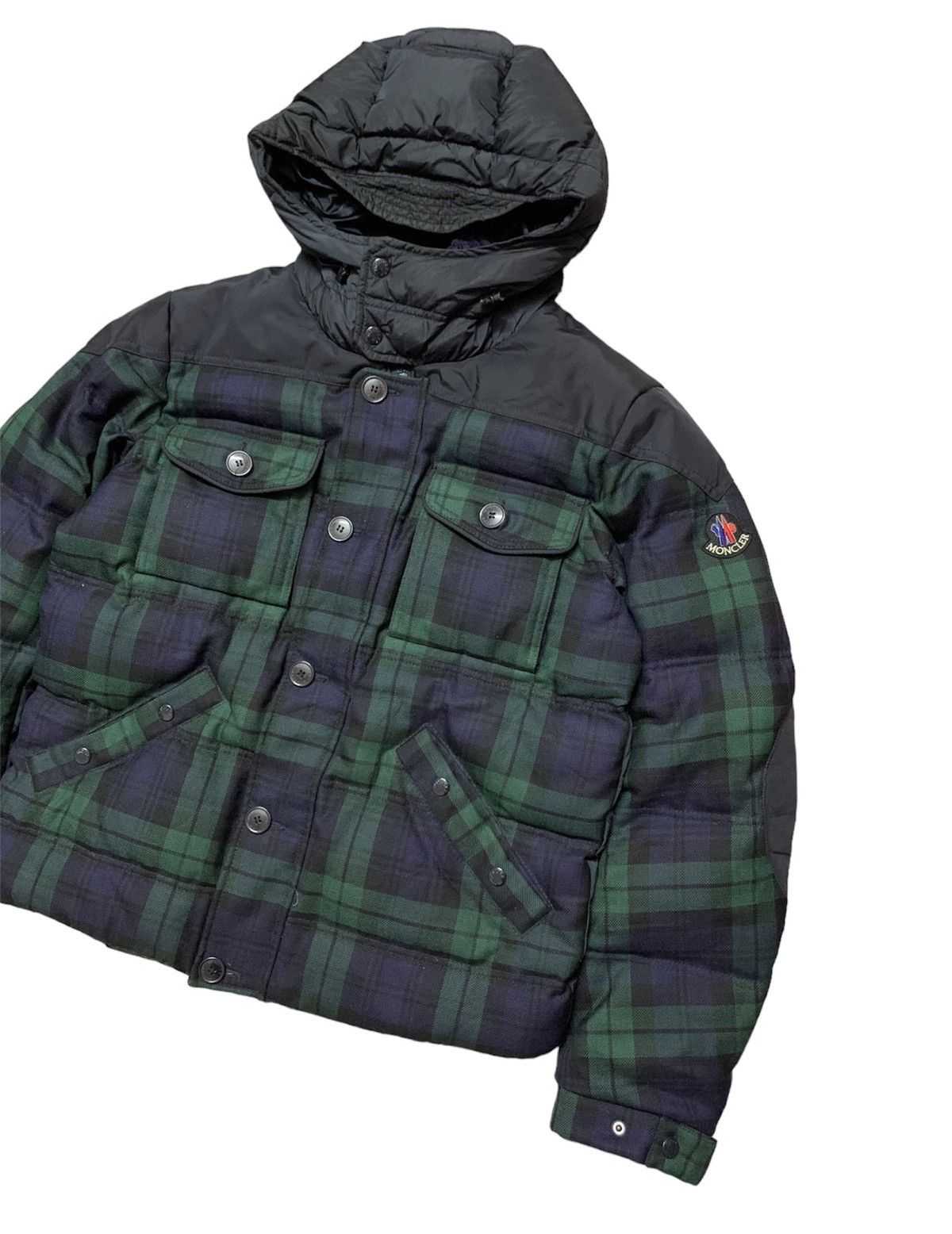 Moncler MONCLER Defense Green Wool Down Puffer Jacket Size US M / EU 48-50 / 2 - 2 Thumbnail
