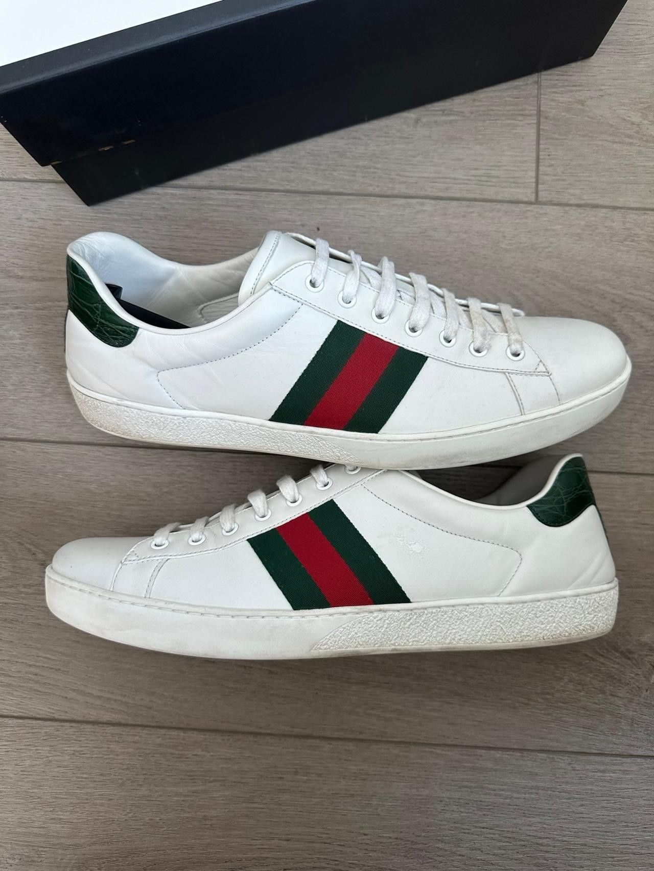 Gucci Gucci Ace Sneakers White Leather 13.5 Low Tops Size US 13 / EU 46 - 4 Thumbnail