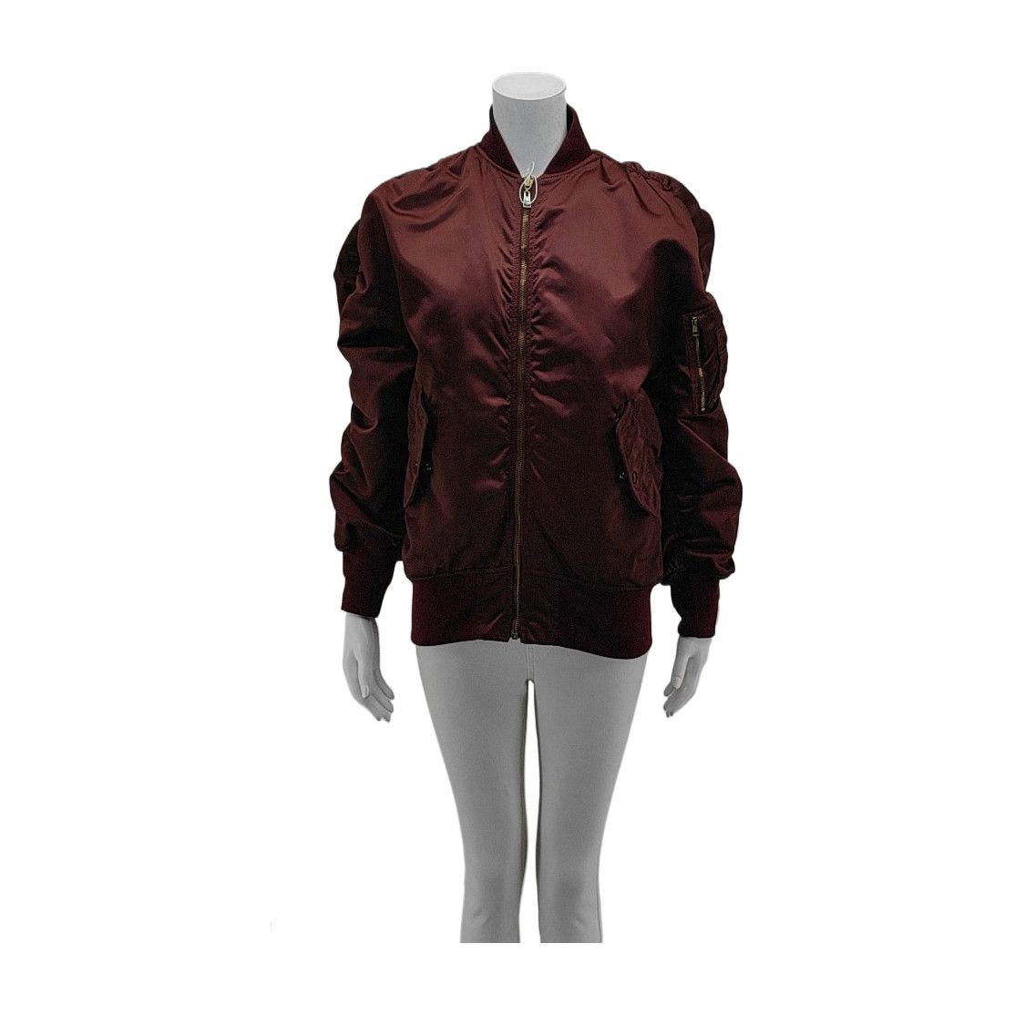 Balenciaga Balenciaga Burgundy Bomber Jacket Size FR 36 Size XS / US 0-2 / IT 36-38 - 1 Thumbnail