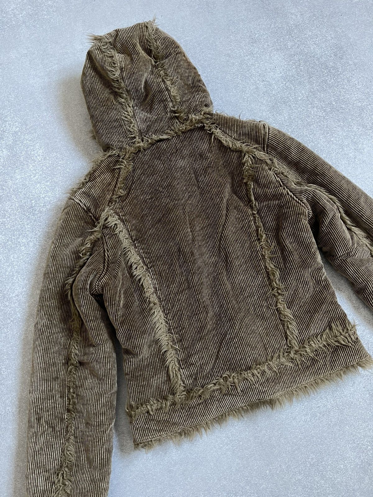 Hysteric Glamour Gipsy Vintage Y2k Faux Fur Archive Corduroy Hooded Jacket Size M / US 6-8 / IT 42-44 - 13 Thumbnail