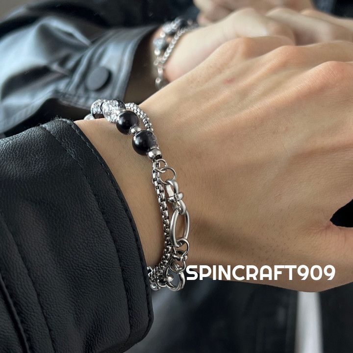 Jewelry Ball Crystal Silver Chain Link Bracelet Size ONE SIZE - 3 Thumbnail