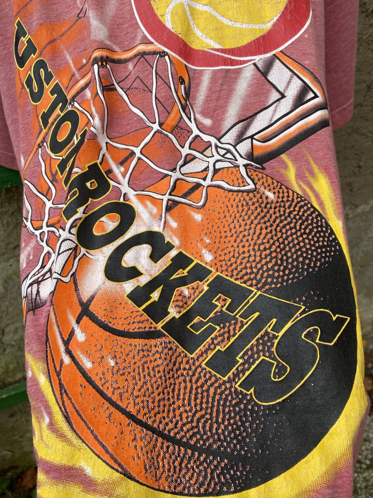 NBA Vintage Houston Rockets Magic Johnson Tee T Shirt Bulls 90s Size US M / EU 48-50 / 2 - 4 Thumbnail