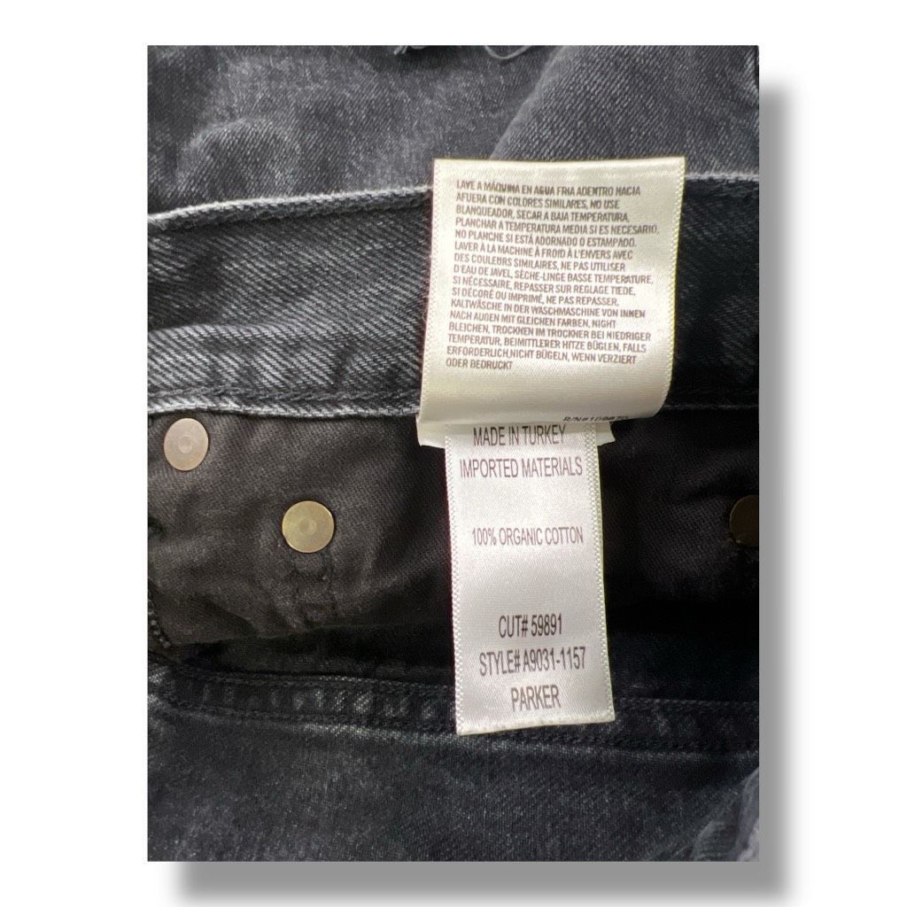 Agolde Agolde Black Distressed Jean Denim Cut Off Shorts Size 29 Size 29" - 5 Thumbnail