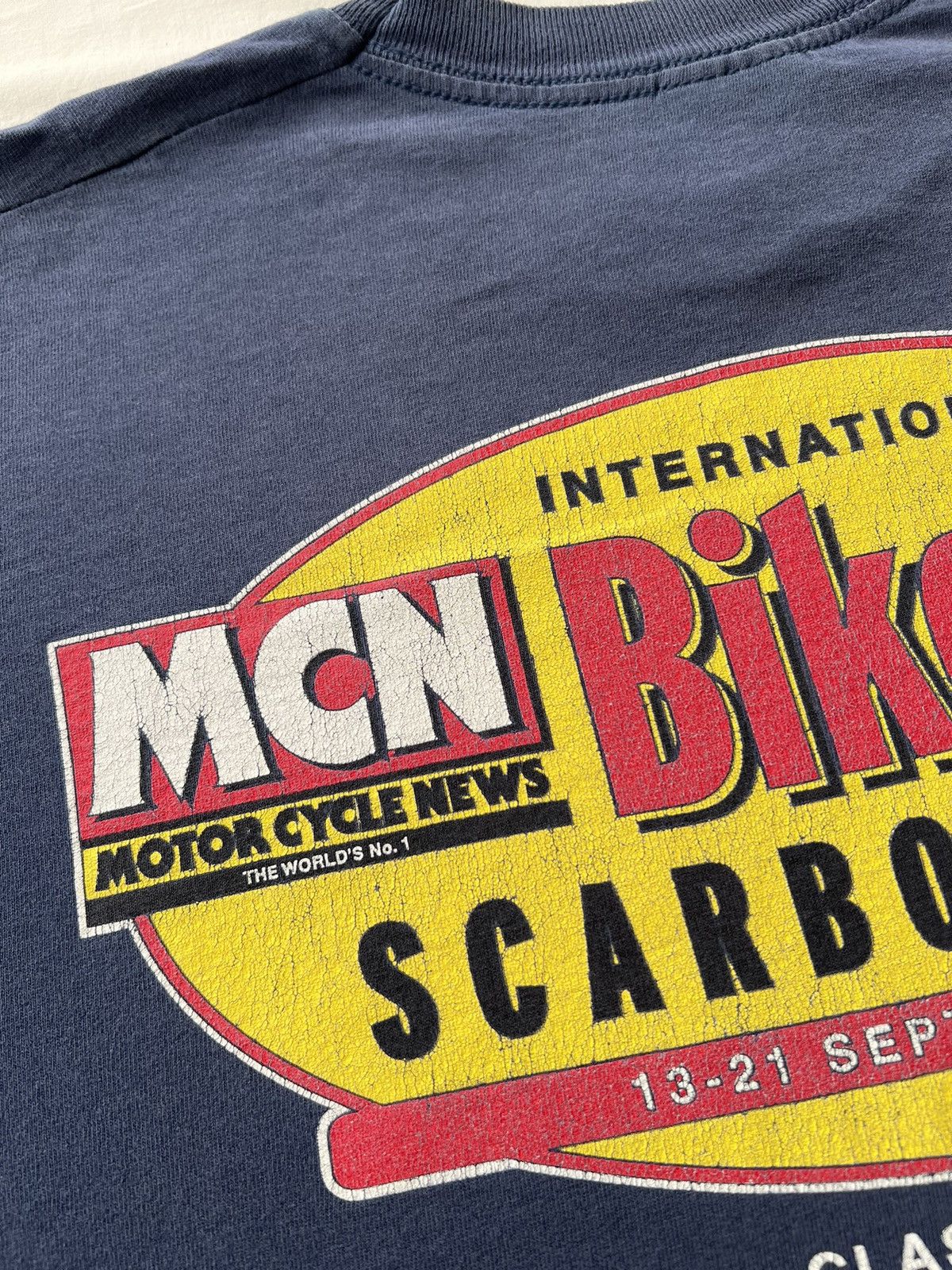 Vintage Vintage 1997 Bike Week Scarborough MCN Moto Racing T-shirt Size US L / EU 52-54 / 3 - 13 Thumbnail