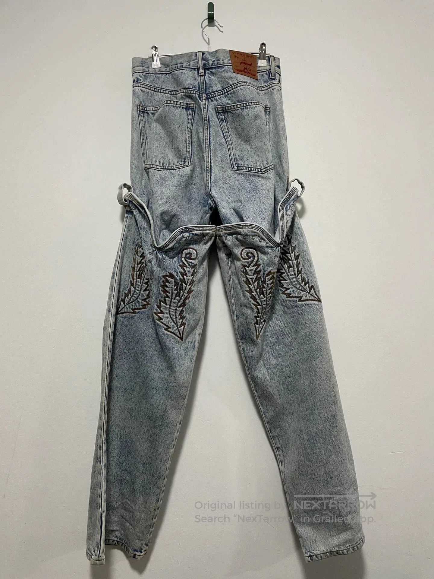 Y/Project Y Project Cowboy Cuff Embroidered Jeans. Size US 31 - 2 Thumbnail