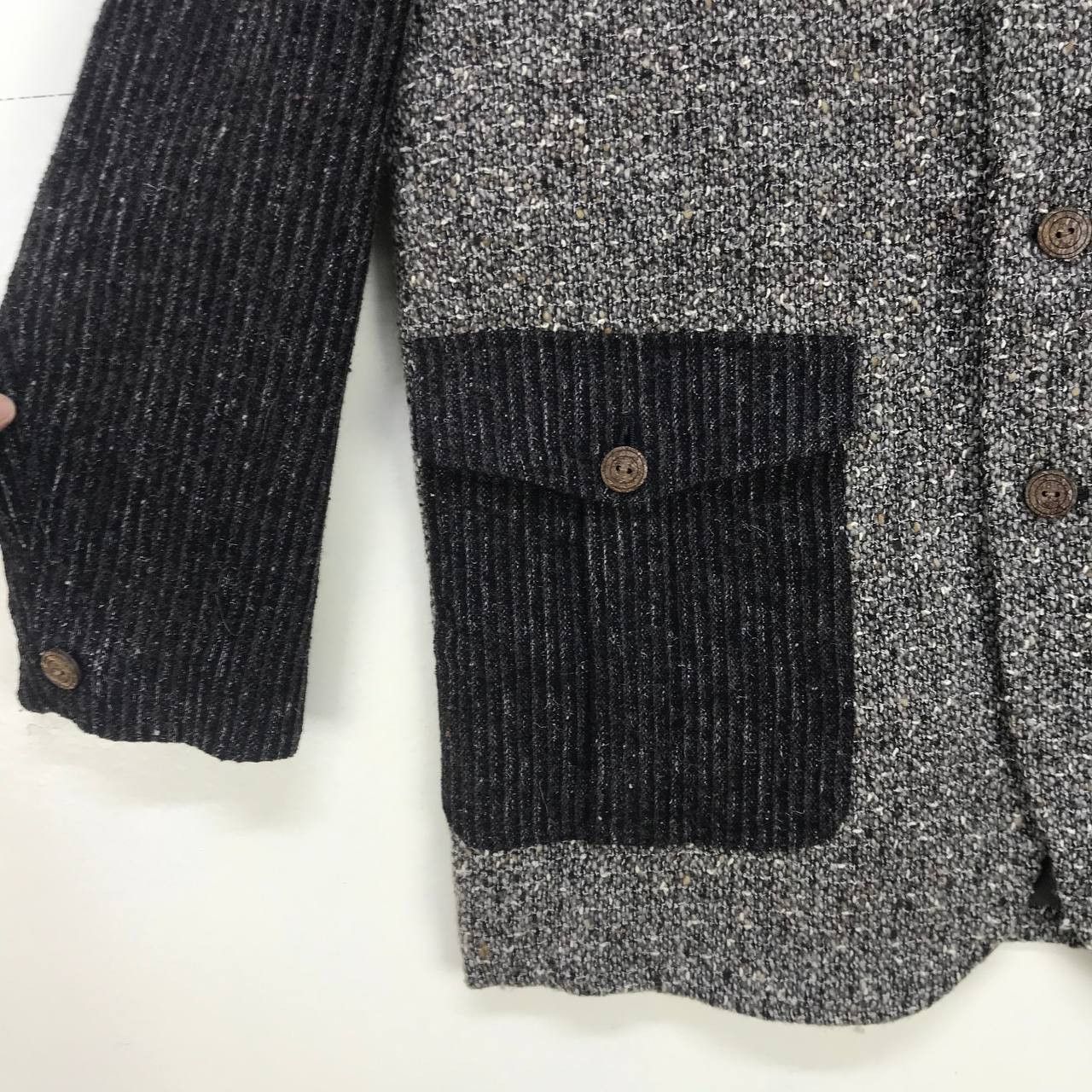 Designer × Harris Tweed Italianamente Ilprimo Patchwork Tweed Coat Blazer Jacker Size US S / EU 44-46 / 1 - 8 Thumbnail