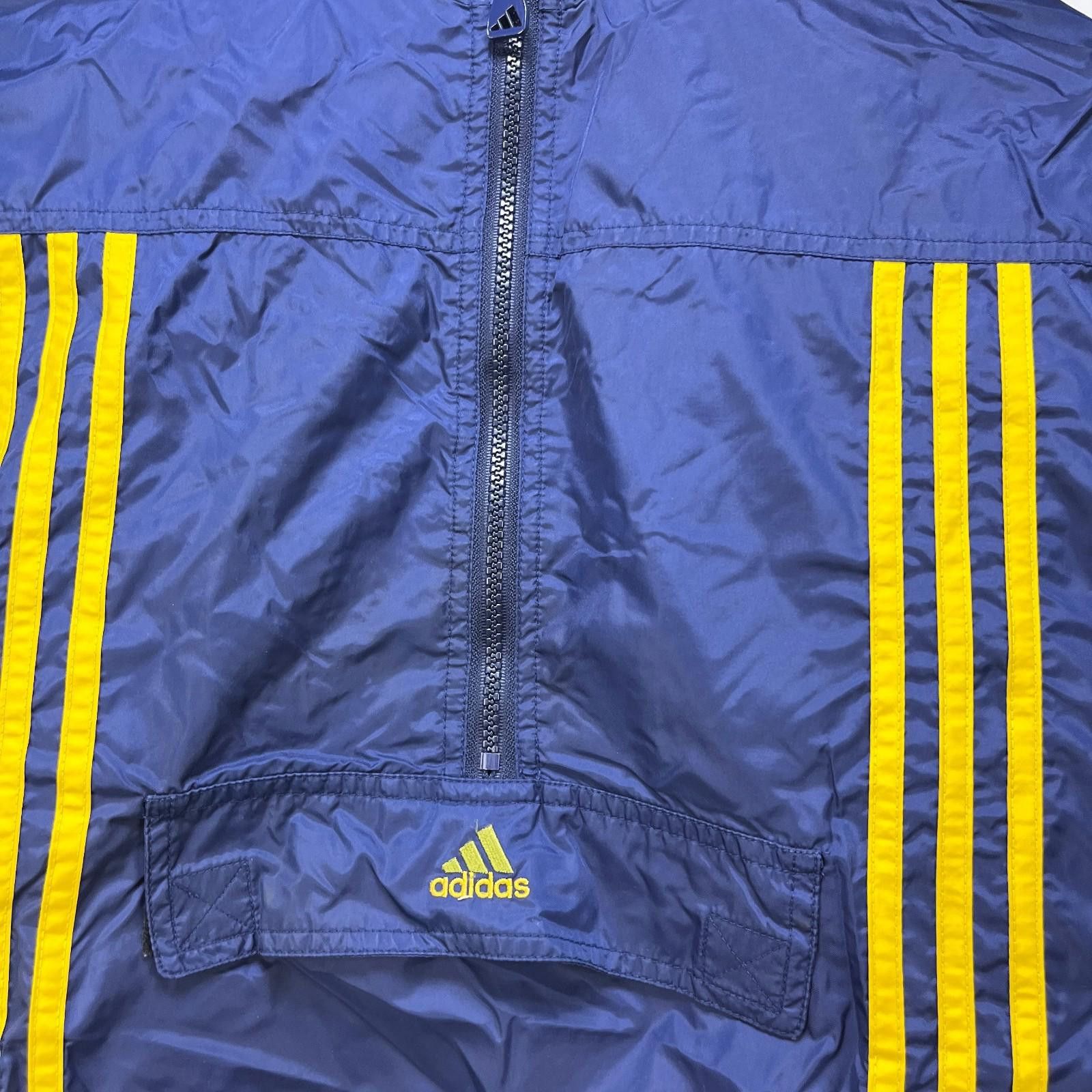 Adidas Vintage 90s Adidas Anorak Hooded Jacket Youth Large Size US L / EU 52-54 / 3 - 3 Thumbnail