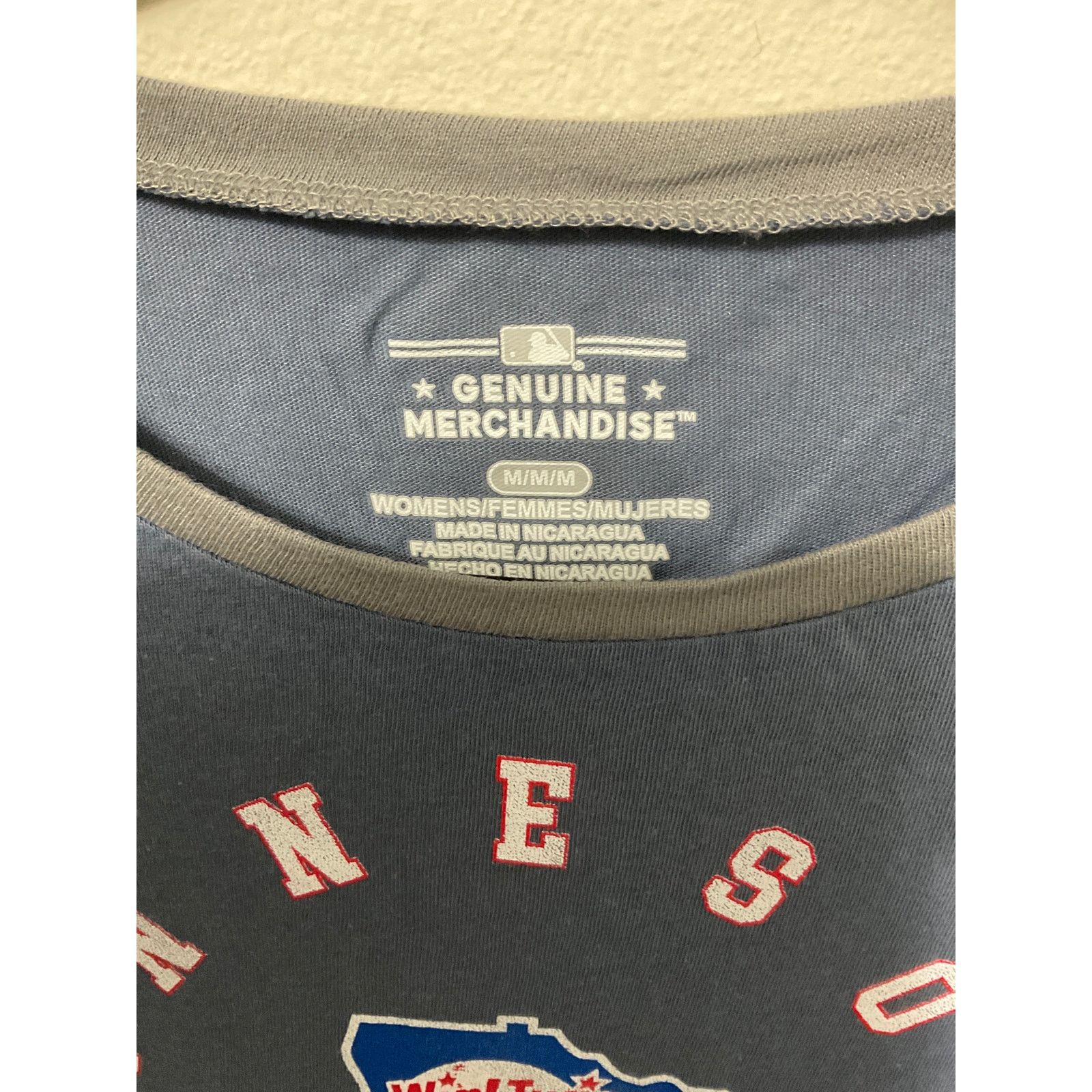 MLB NWT Women's MLB Minnesota Twins Jersey 3/4 T-Shirt Sz M Size M / US 6-8 / IT 42-44 - 2 Thumbnail