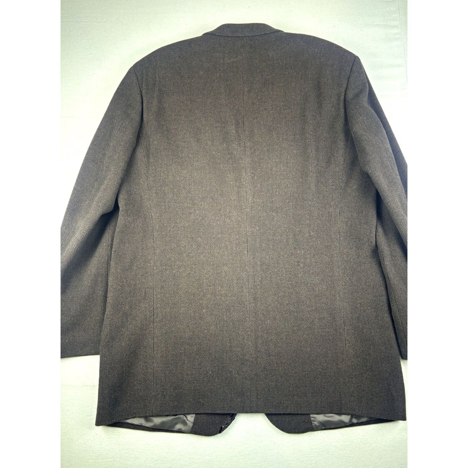 Hugo Boss VINTAGE Hugo Boss Loro Piana Blazer Mens 46L Long Brown Wool 3 Button Sport Coat Dry Clean Only Size 46R - 5 Thumbnail