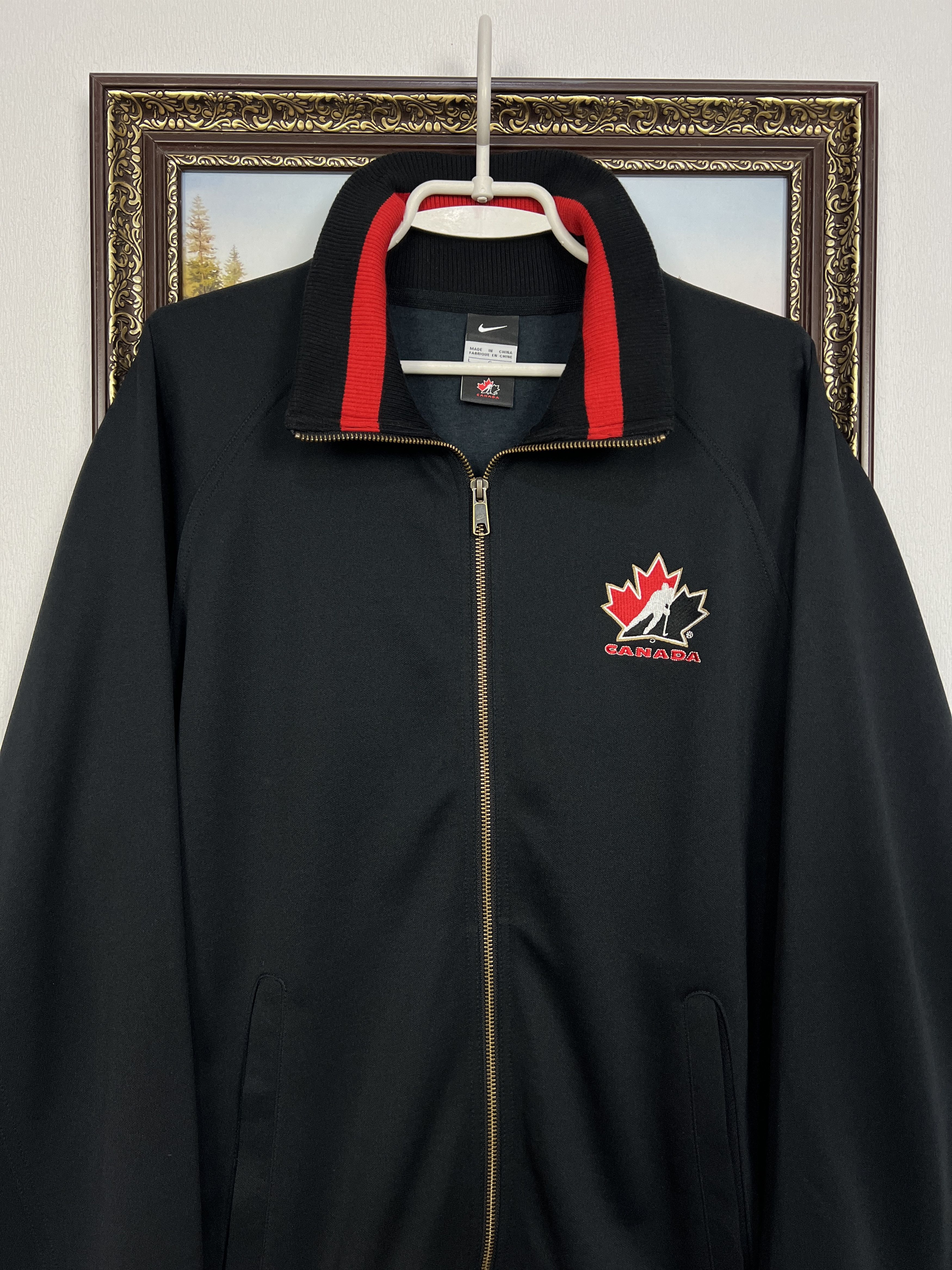 Nike Canada Ice Hockey Train Jacket Track Top Zip National Rare Size US L / EU 52-54 / 3 - 2 Thumbnail