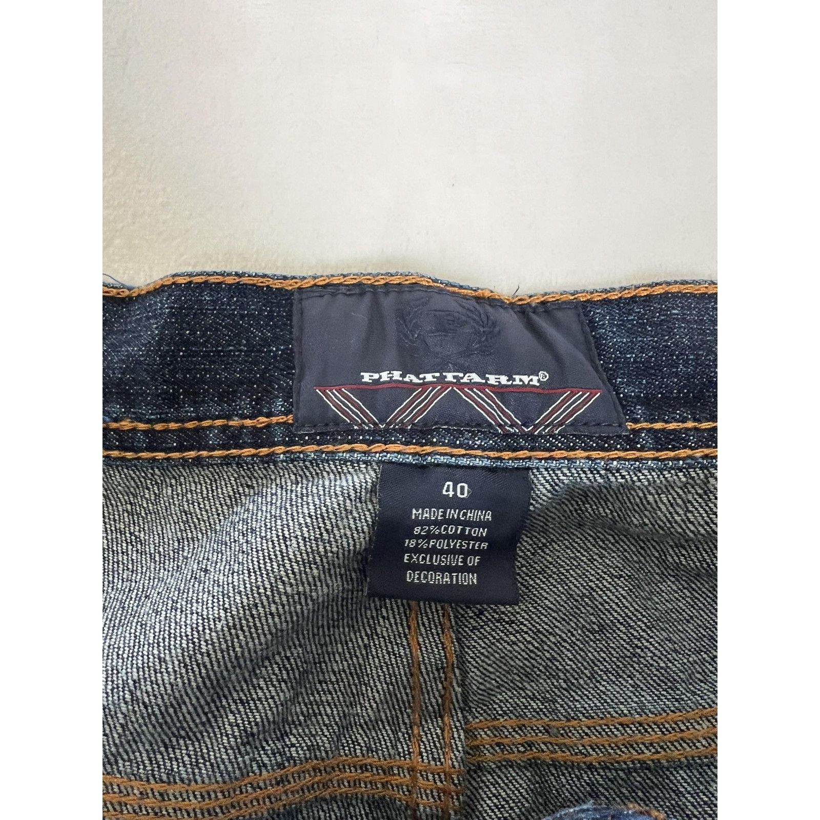 Phat Farm VTG Phat Farm Jeans Mens 40 Blue Dark Wash Denim Embroidered Size US 40 / EU 56 - 6 Thumbnail