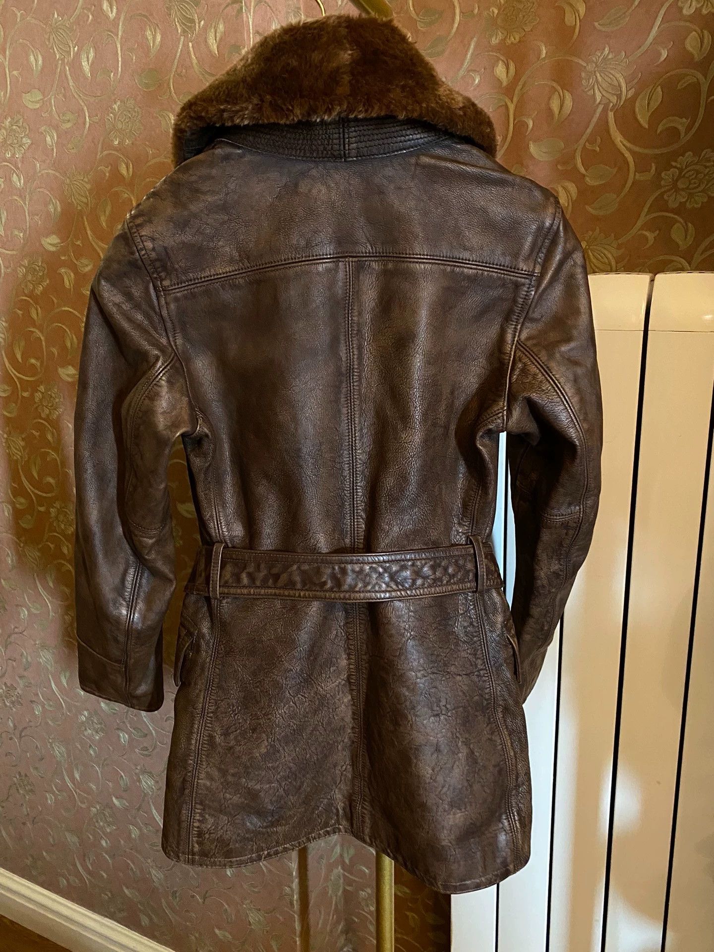 RRL Ralph Lauren RRL Women's Distressed Cowhide Leather Jacket Lamb Fur Size S / US 4 / IT 40 - 4 Thumbnail