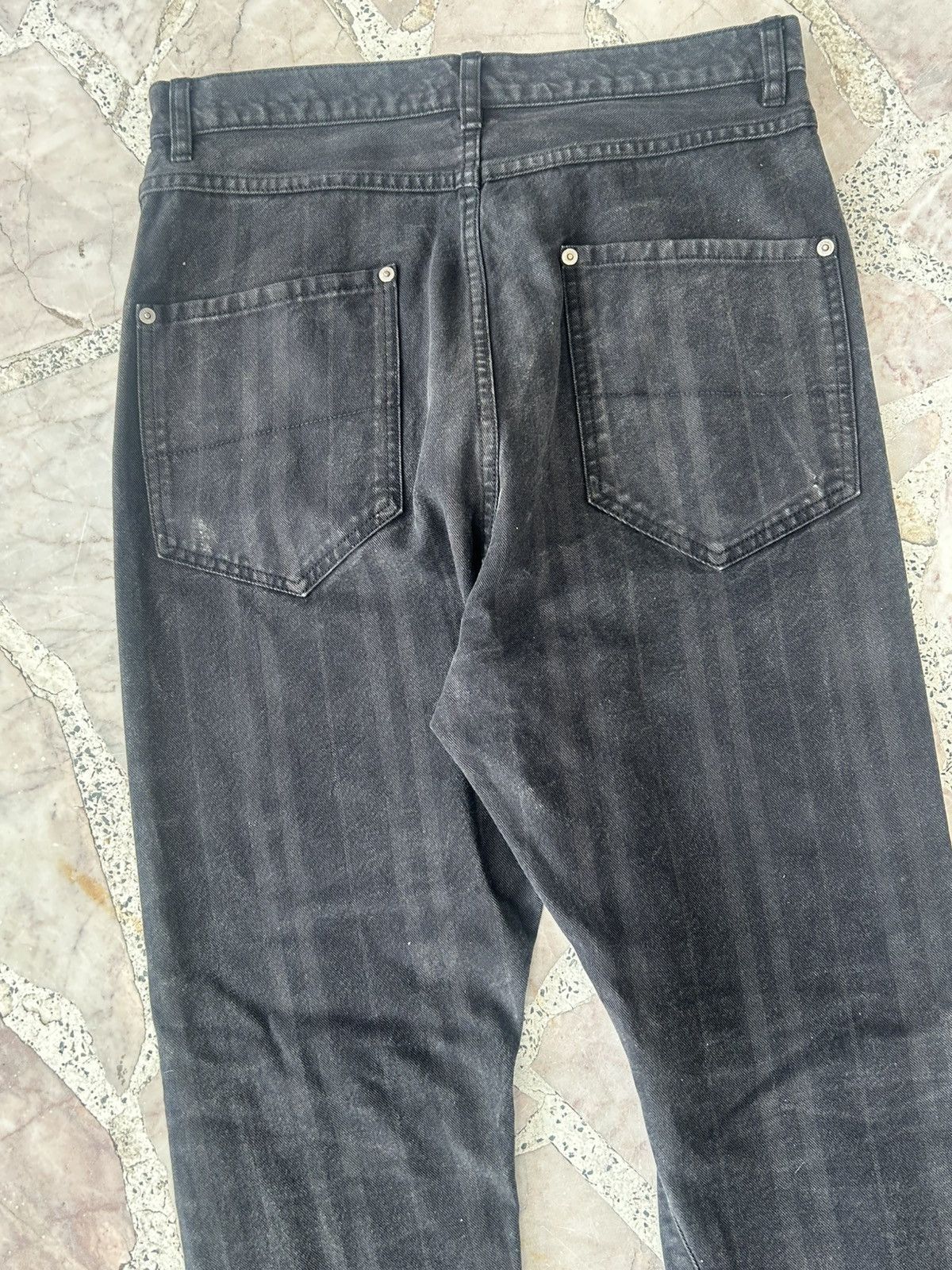 Vivienne Westwood Crazy Punk Vivienne Westwood Assymmetry Black Stripe Denim Size US 31 - 10 Thumbnail