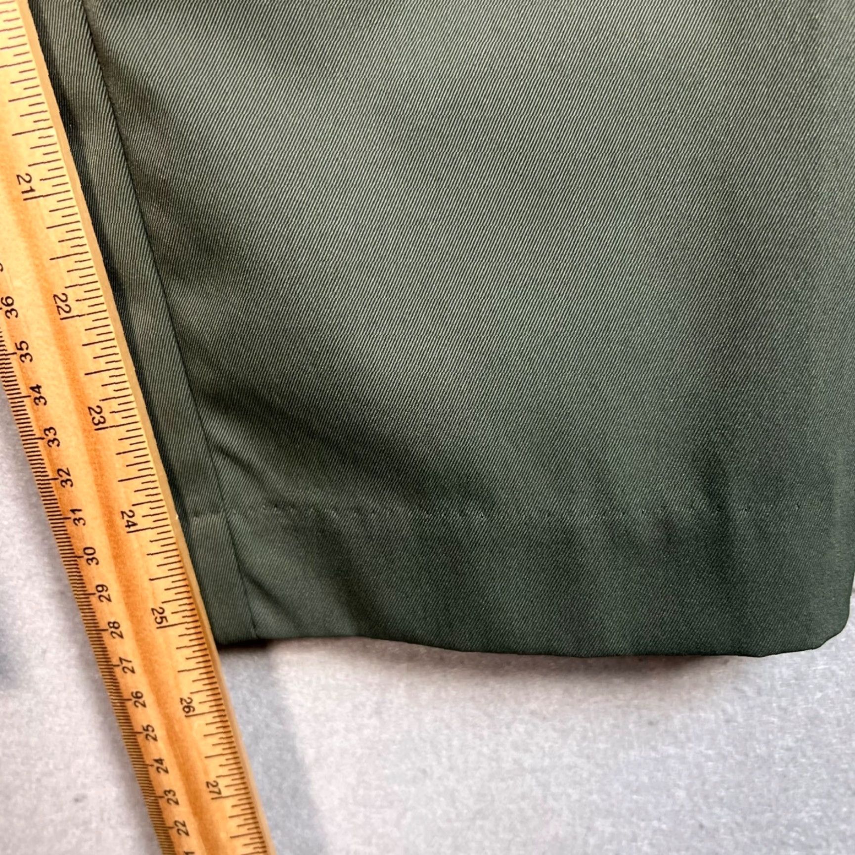 H&M VINTAGE H&M Pants Womens 6 Paperbag High-Waisted Olive Green Pleated Tie Belt & Pleated Size 28" / US 6 / IT 42 - 6 Thumbnail