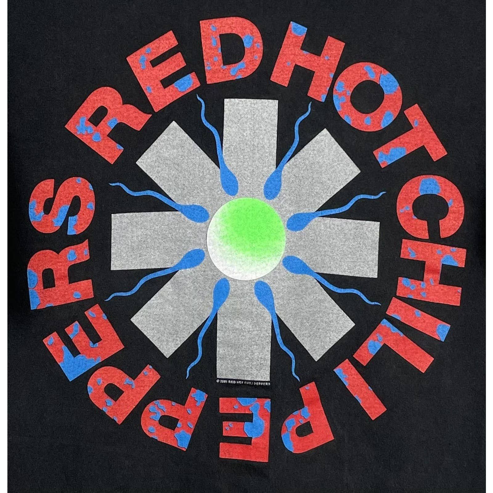 image of Band Tees x Vintage Red Hot Chili Peppers Sperm / Egg T in Black, Men's (Size Large)