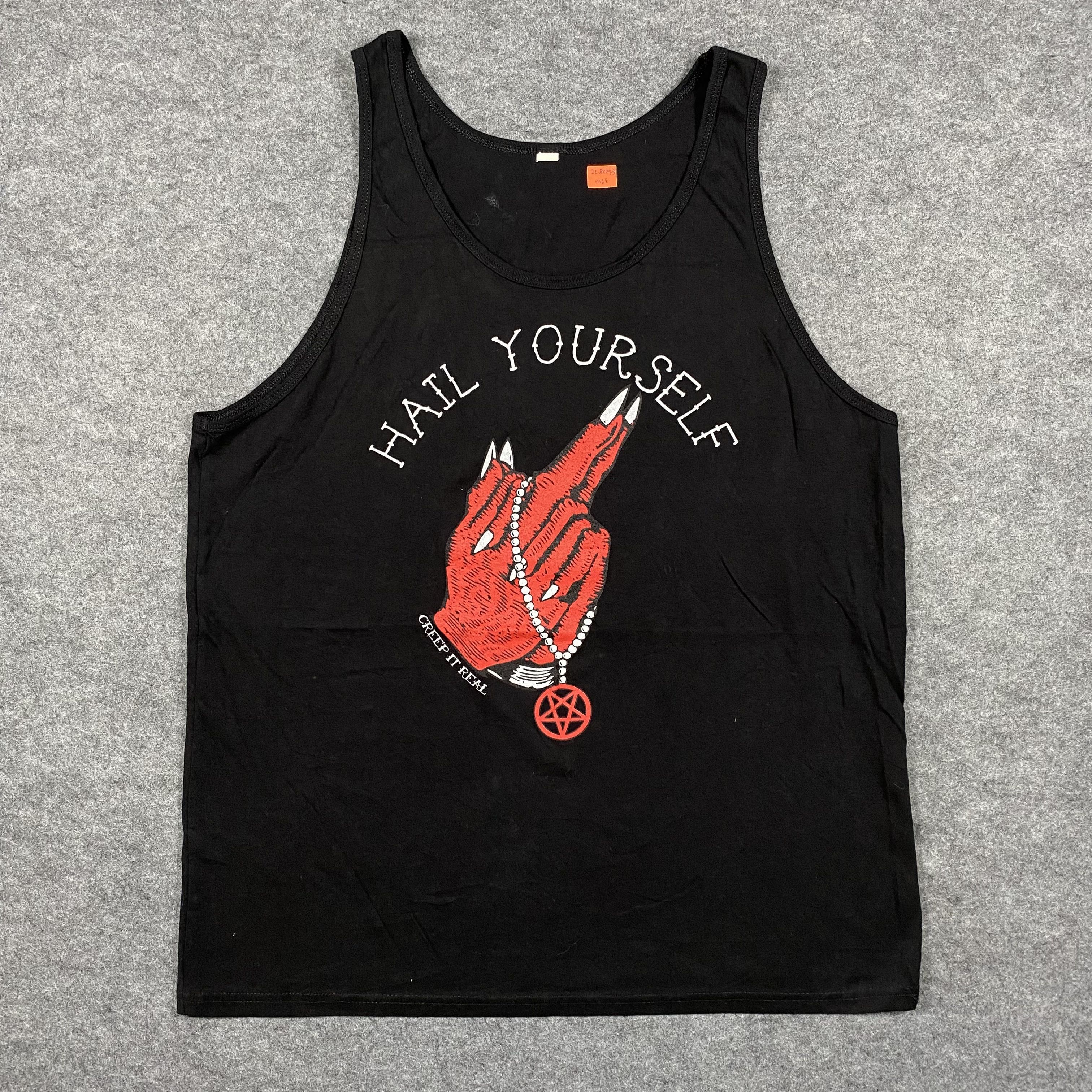 Japanese Brand RARE Last Podcast On The Left "Hail Yourself" Tank Top-M068 Size US L / EU 52-54 / 3 - 1 Thumbnail