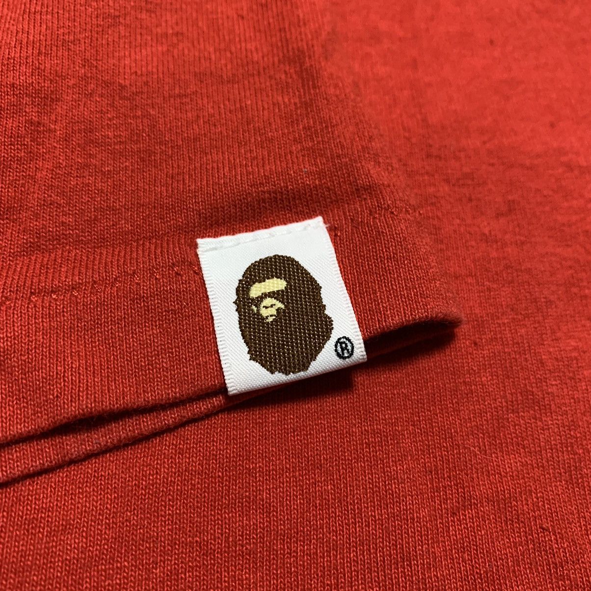 Bape Bape Large By Bathing Ape Red Tee Size US L / EU 52-54 / 3 - 9 Thumbnail