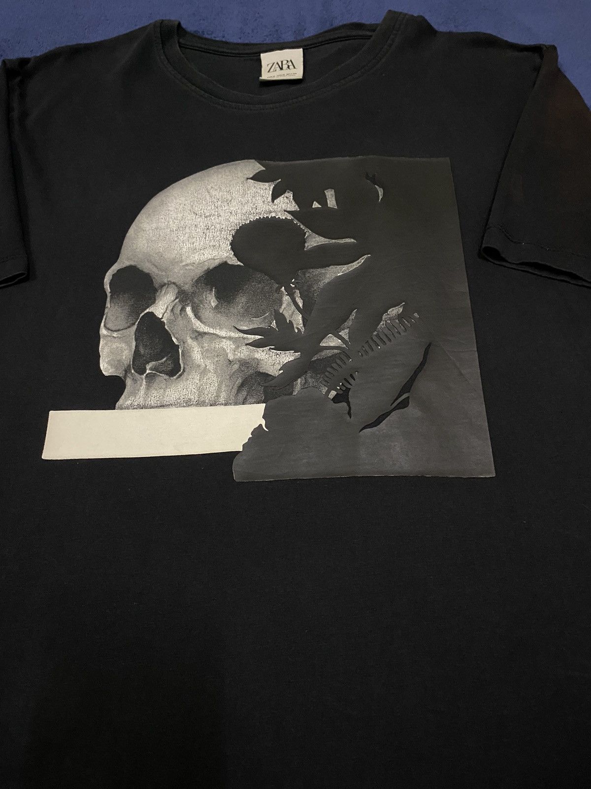 Zara Zara Skull Tee Size US M / EU 48-50 / 2 - 2 Thumbnail
