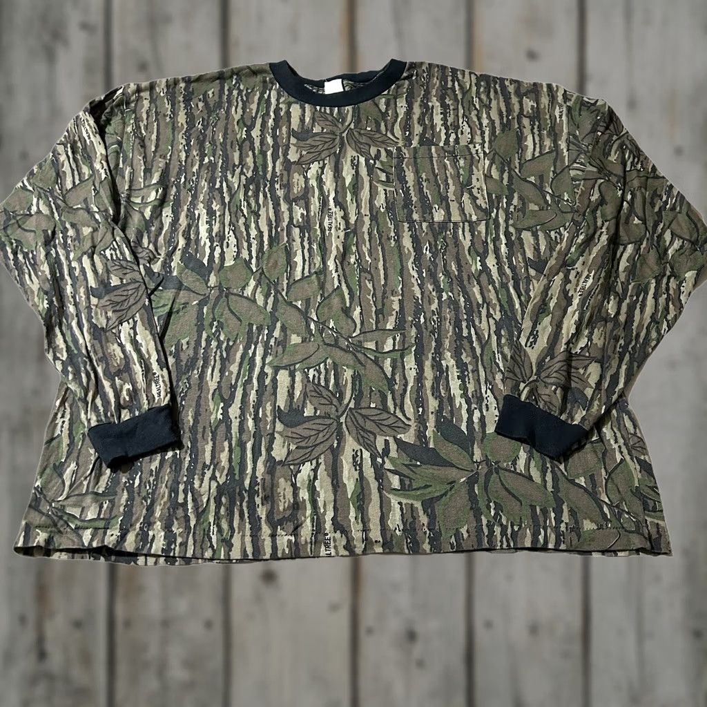Realtree VINTAGE Realtree Camo Long Sleeve Pocket Shirt 2XL Mens 80s Brown Pockets Size US XXL / EU 58 / 5 - 1 Thumbnail