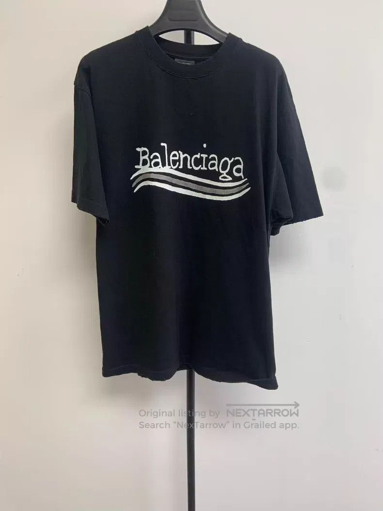 Balenciaga Balenciaga Letter Printed Crew Neck Short Sleeve T-Shirt B Size US XXS / EU 40 - 1 Thumbnail