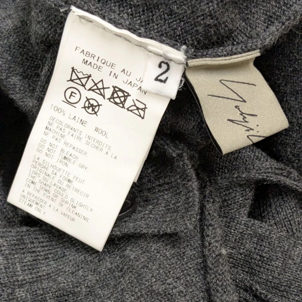 Yohji Yamamoto YOHJI YAMAMOTO/grey/wool knit cardigan Size US M / EU 48-50 / 2 - 6 Thumbnail