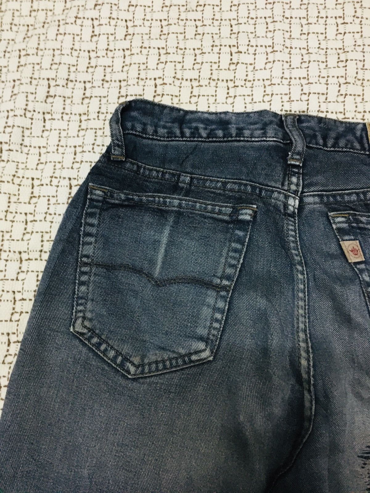 Japanese Brand Brappers Soft Denim Distressed Jeans (17) Size US 27 - 15 Thumbnail