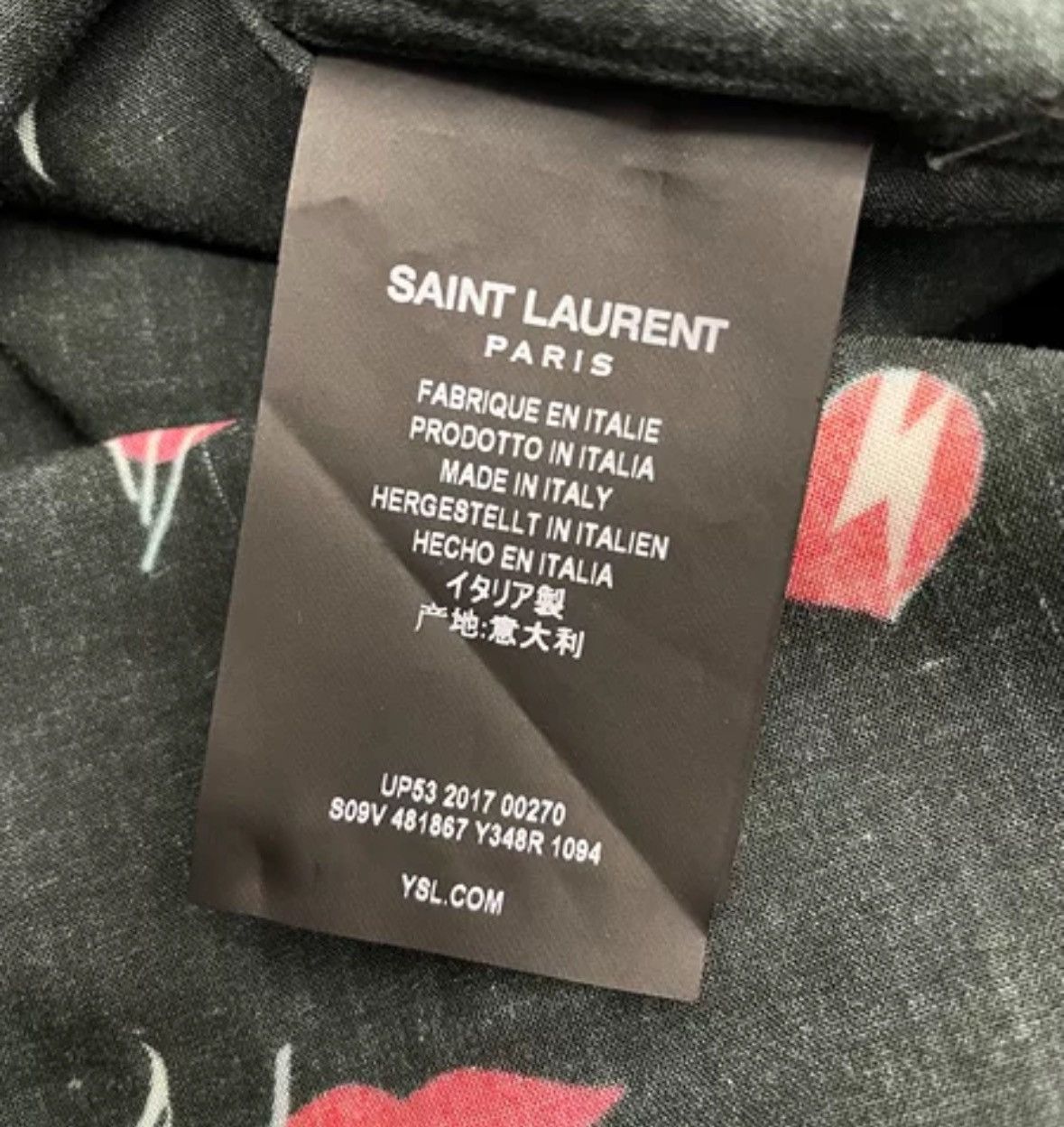 Saint Laurent Paris × Yves Saint Laurent Saint Laurent SLP Authentic Love Red Lips Non Smoking Shirt Size US S / EU 44-46 / 1 - 5 Thumbnail