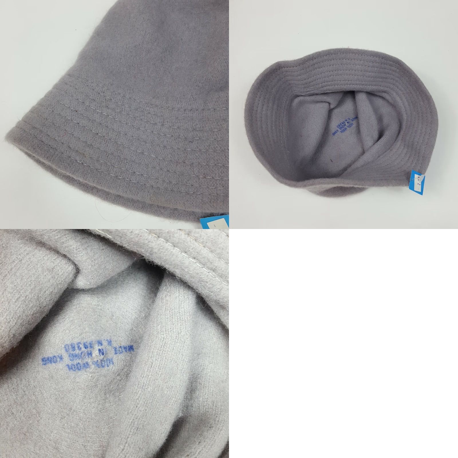 FELT VINTAGE HaT Bucket Hat Women Wool Gray Felt Crusher Winter Cap Size M Size ONE SIZE - 8 Thumbnail