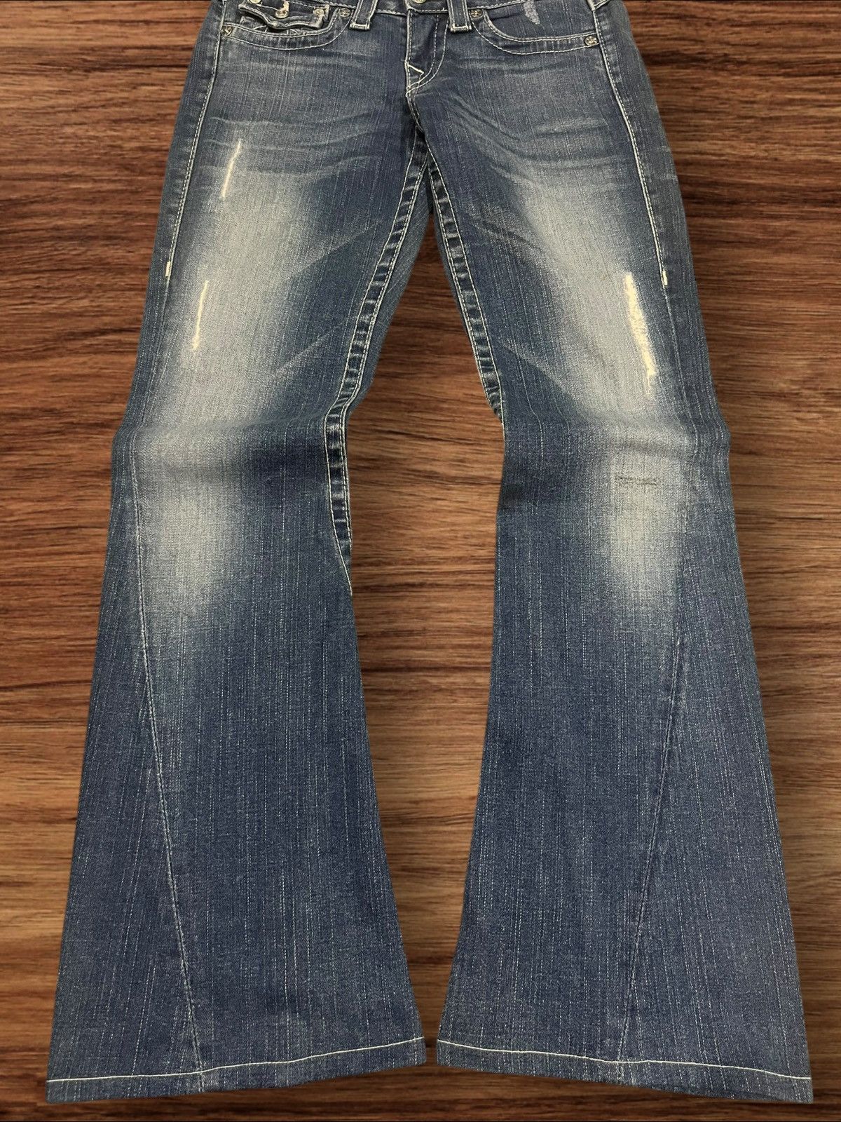 True Religion Vintage True Religion Joey Flare Style Distressed Jeans Size 27" / US 4 / IT 40 - 10 Thumbnail