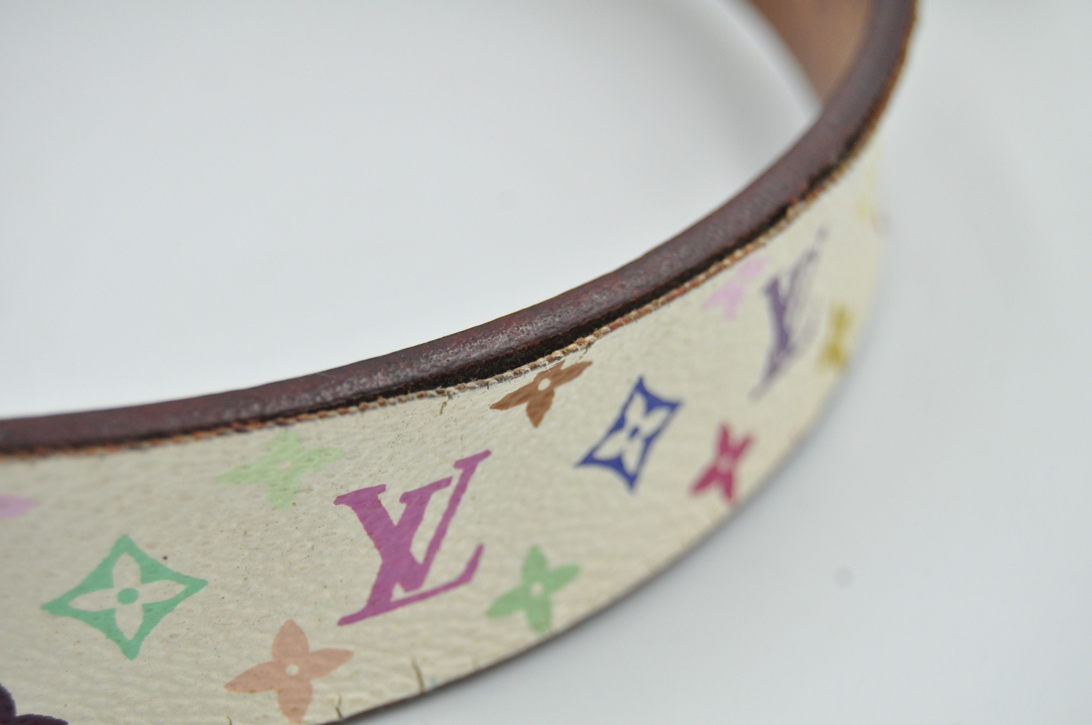 Louis Vuitton × Takashi Murakami LV - Takashi Murakami - 2004 - Monogram Ceinture Calle Belt Size 30 - 10 Thumbnail