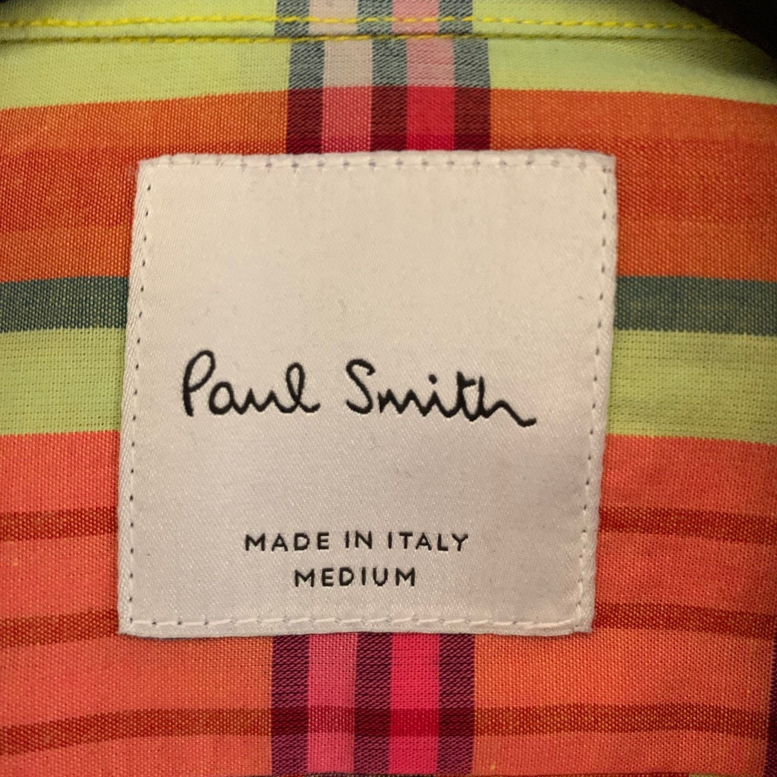 Paul Smith PAUL SMITH Size M Multi-Color Plaid Cotton Cutaway LS Shirt Size US M / EU 48-50 / 2 - 5 Thumbnail