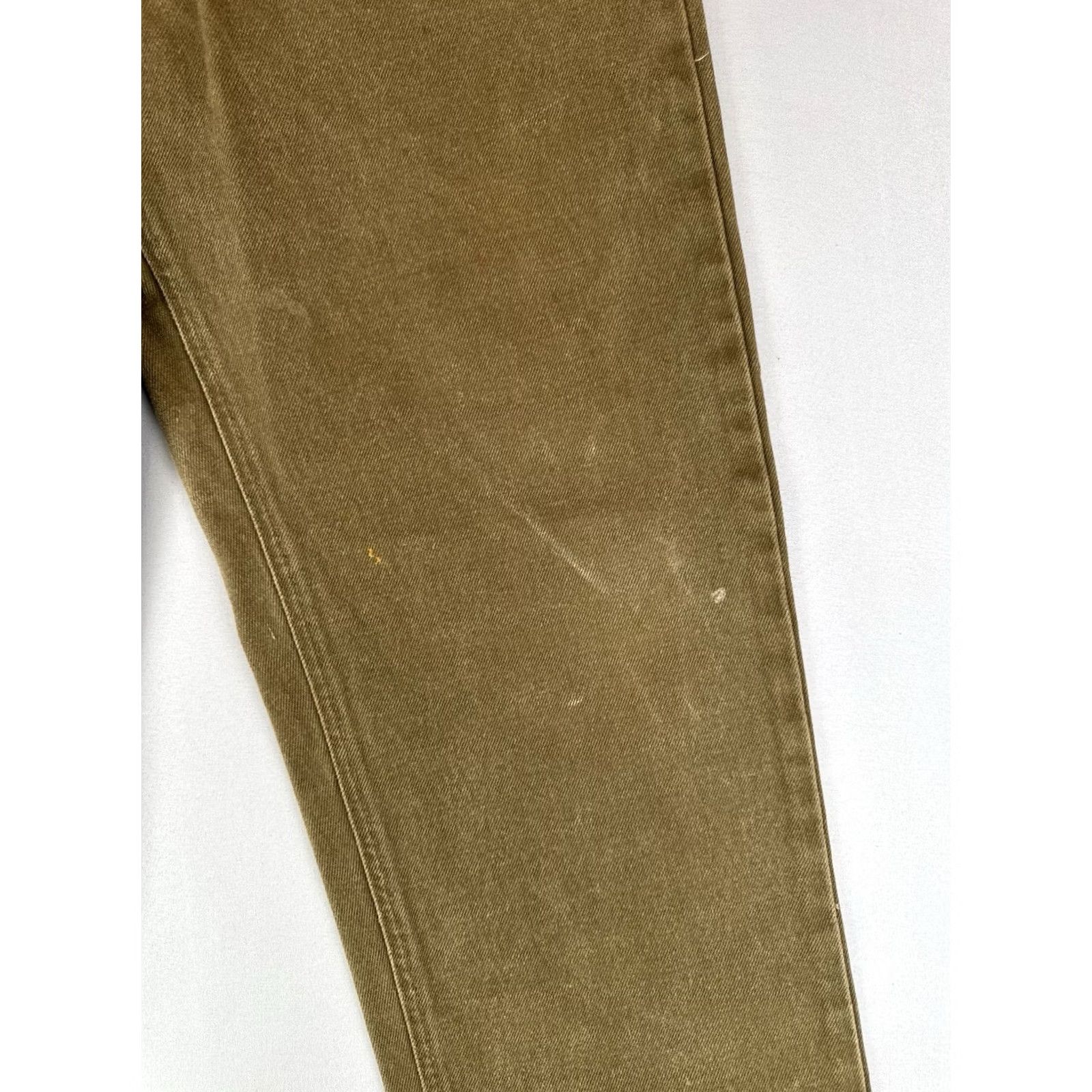Carhartt VINTAGE Carhartt B161 BRK Canvas Work Pants Olive Brown 38x36 Jeans Workwear Mens Olive Brown Cotton Denim 36in Inseam Distressed 90s? (adjusted) Size US 36 / EU 52 - 6 Thumbnail