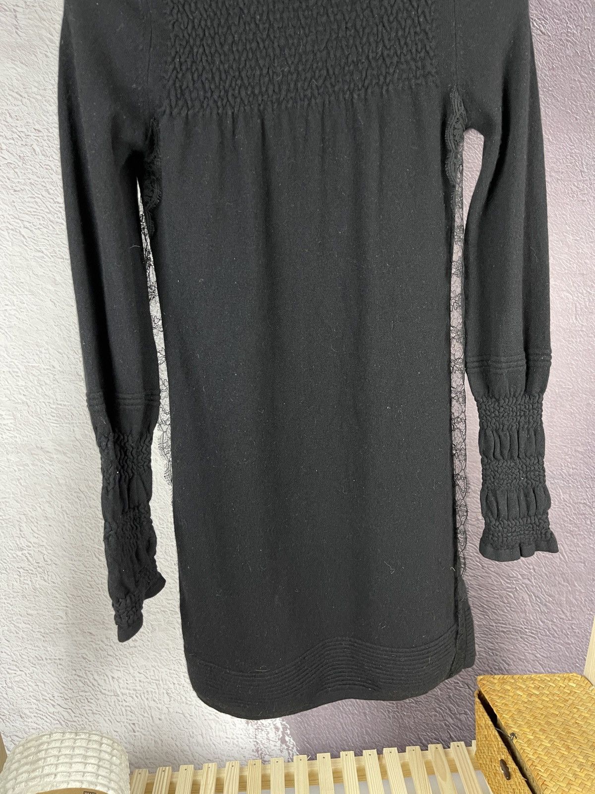 Christian Lacroix Christian Lacroix wool fitted black classic midi dress Size S / US 4 / IT 40 - 14 Thumbnail
