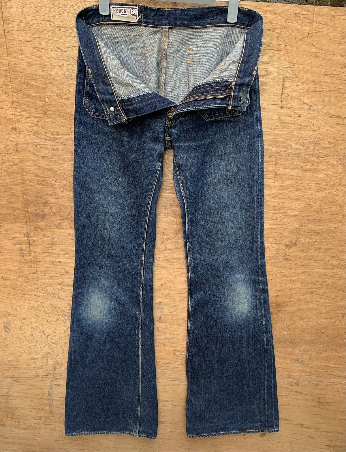 Edwin × Vintage Vintage Edwin Super Flare Bush Pant Bell Bottom Denim Size US 28 / EU 44 - 20 Thumbnail