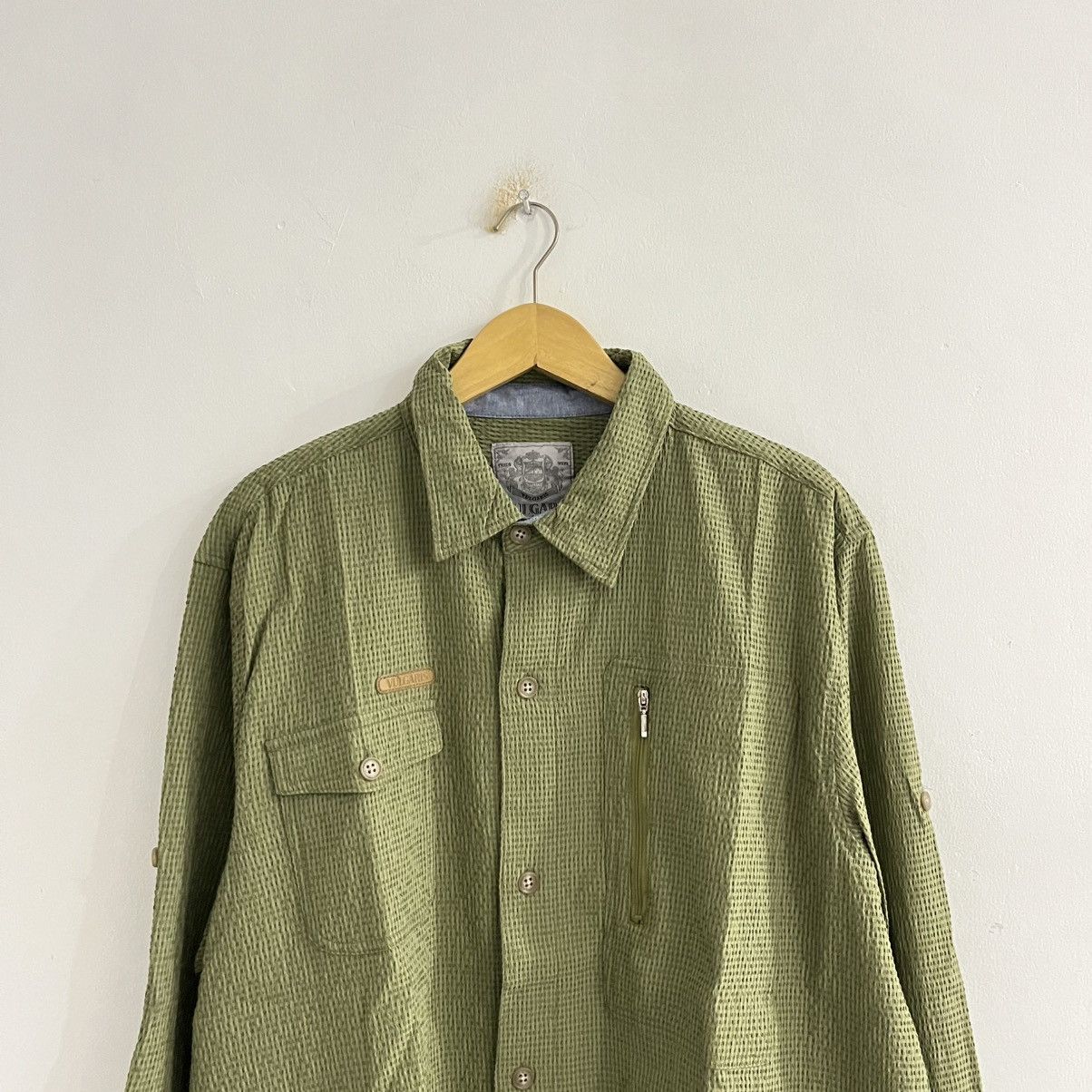 Japanese Brand Textured Shirt Long Sleeve - JUN25 Size US L / EU 52-54 / 3 - 2 Thumbnail