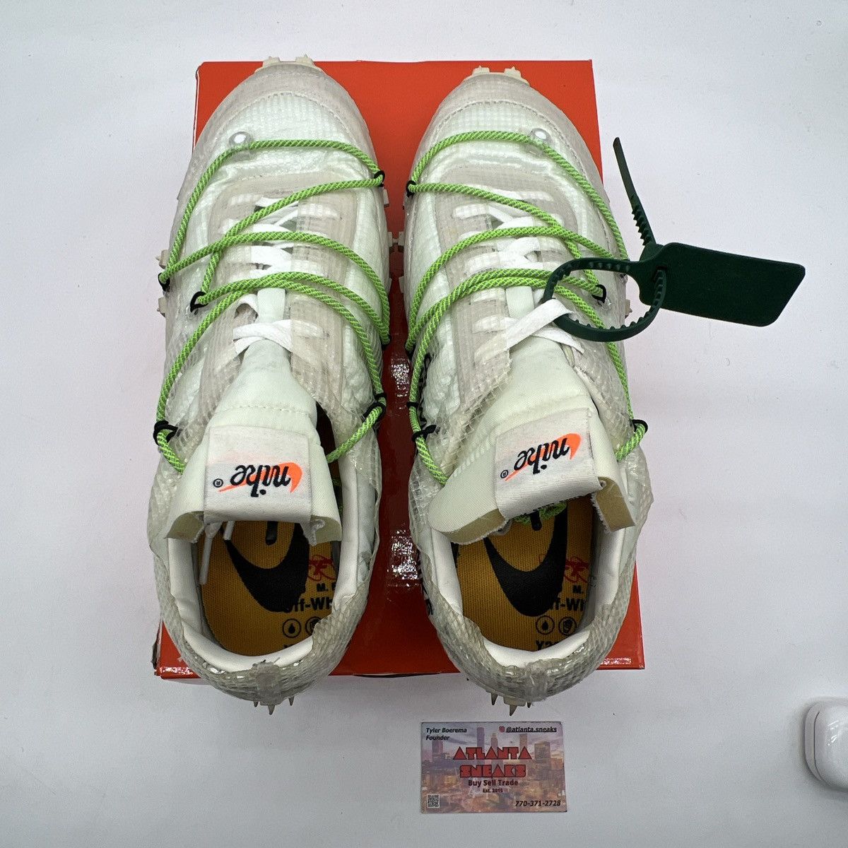 Nike Off white x Wmns waffle racer electric green Size US 13 / EU 46 - 7 Thumbnail