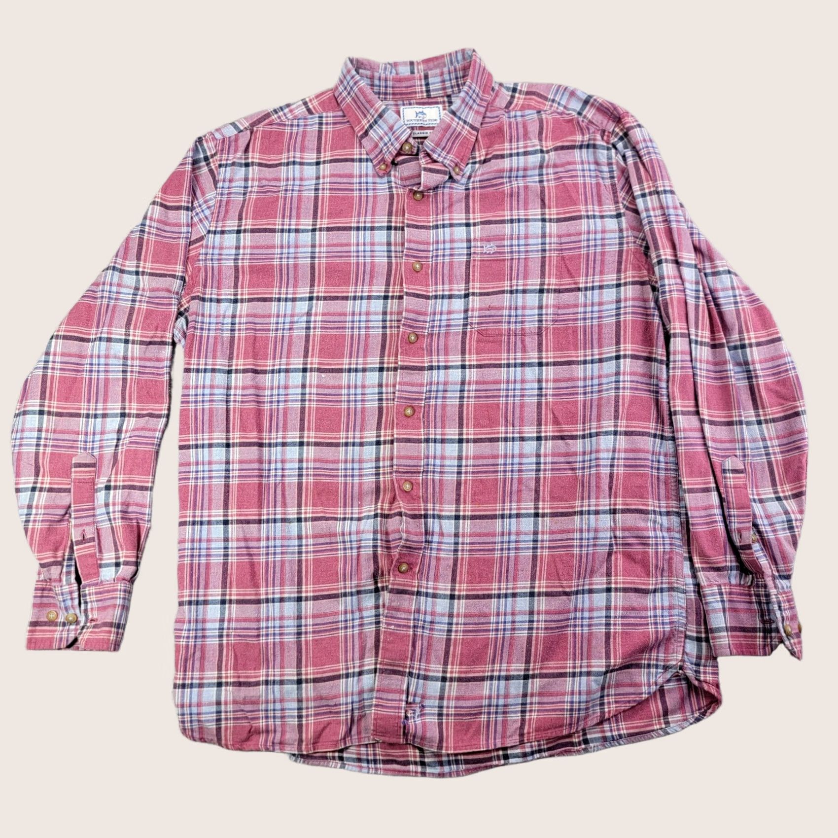 Southern Tide Southern Tide Shirt Mens XL Red Plaid Long Sleeve Flannel Button Down Casual Size US XL / EU 56 / 4 - 1 Thumbnail