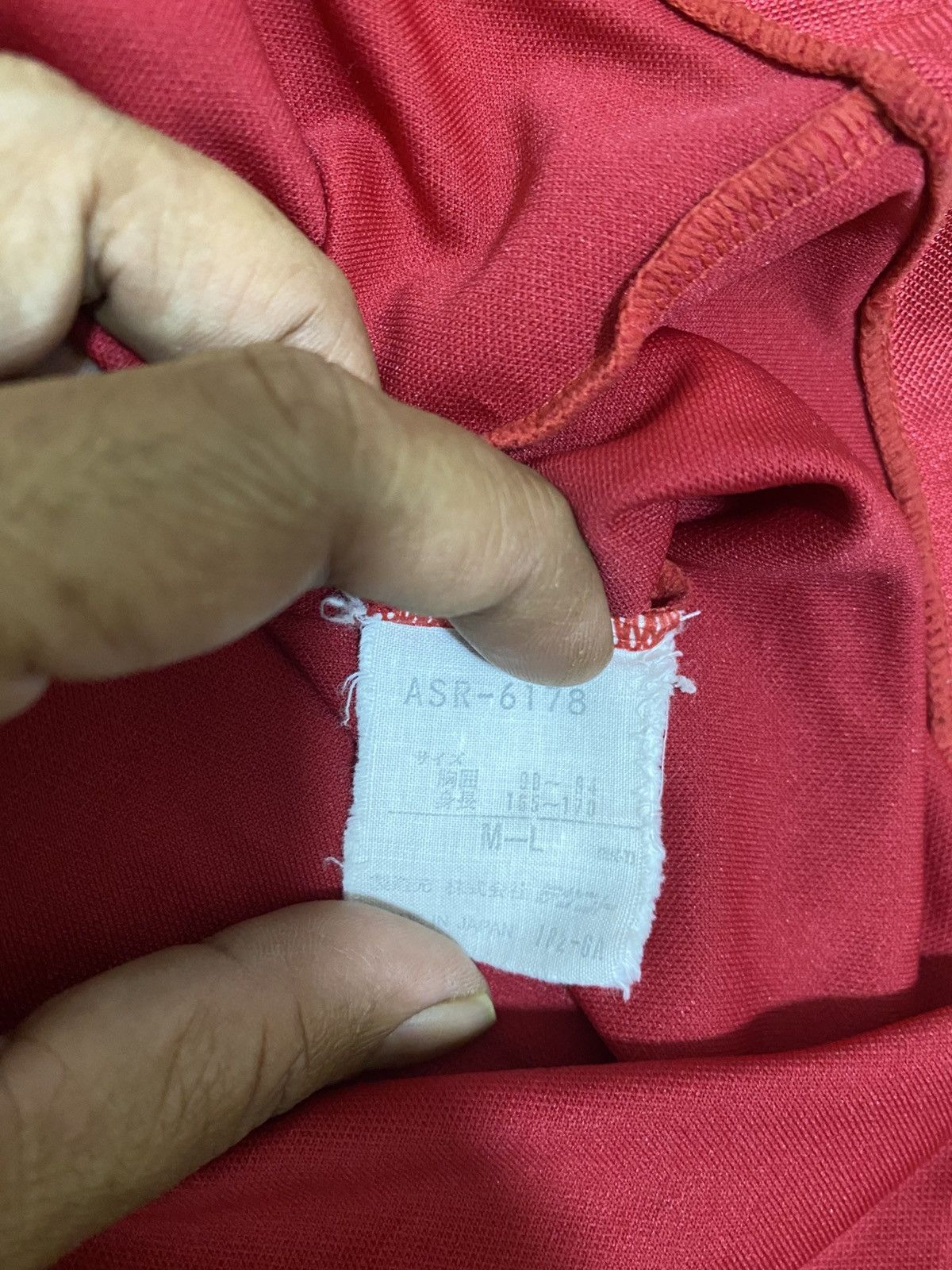Adidas Vintage Adidas Big Trefoil Jersey Red – Made in Japan Size US L / EU 52-54 / 3 - 4 Thumbnail