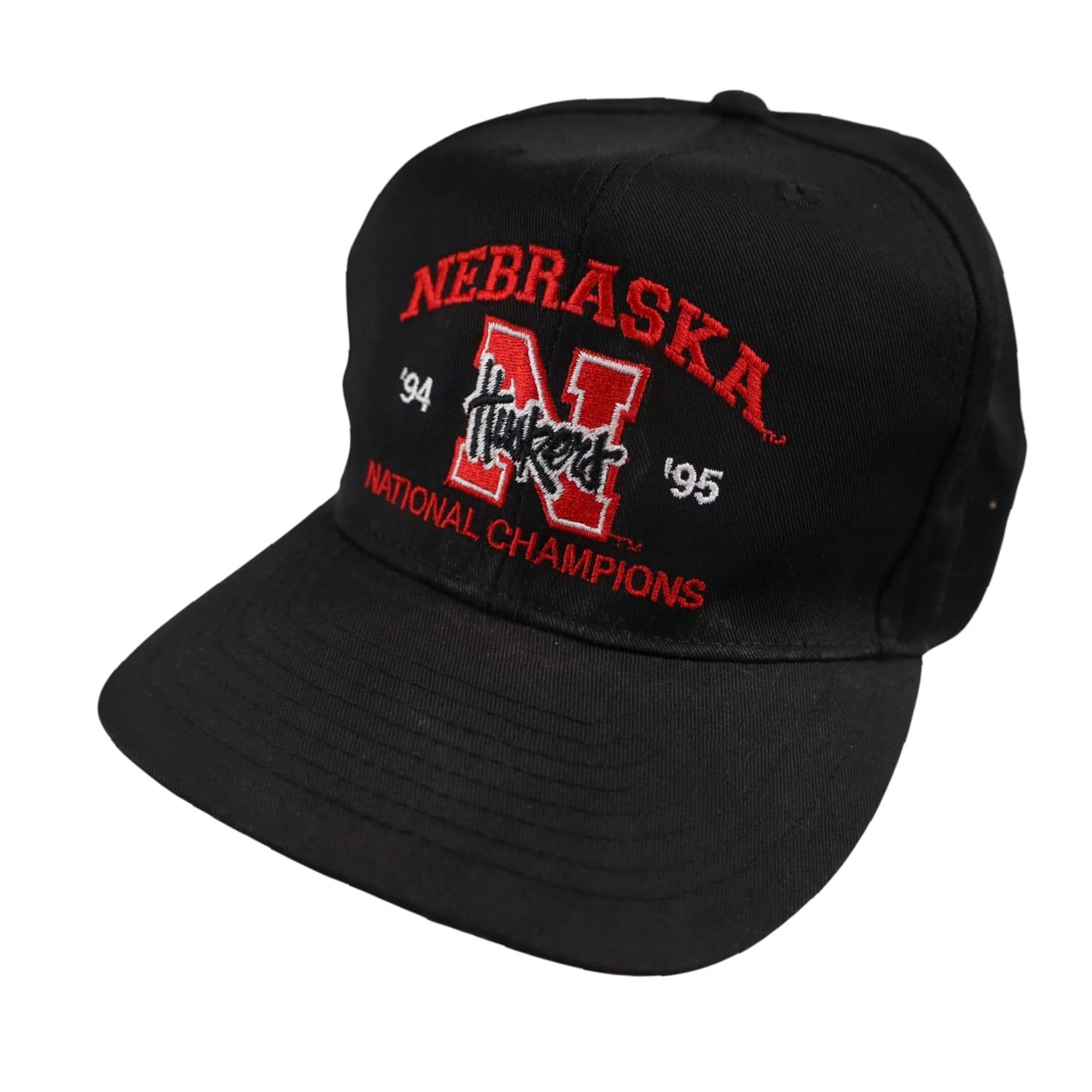 Champion VINTAGE Nebraska Huskers National Champions Snapback Hat Black Men OS Snapback Mens Black Size ONE SIZE - 2 Thumbnail