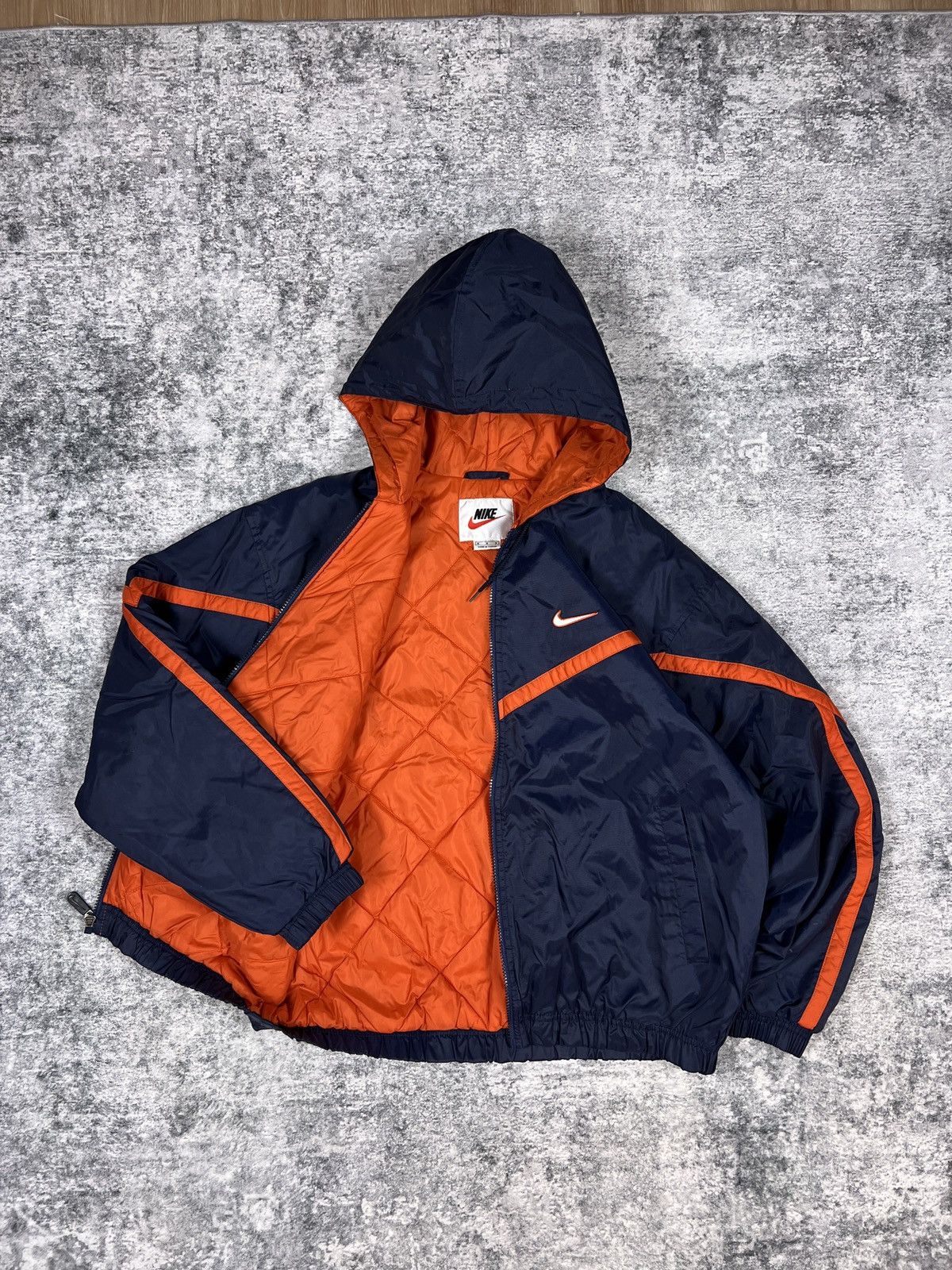Nike × Vintage Vintage 90s Nike Quilt Lined Medium Weight Track Jacket M Size US M / EU 48-50 / 2 - 2 Thumbnail