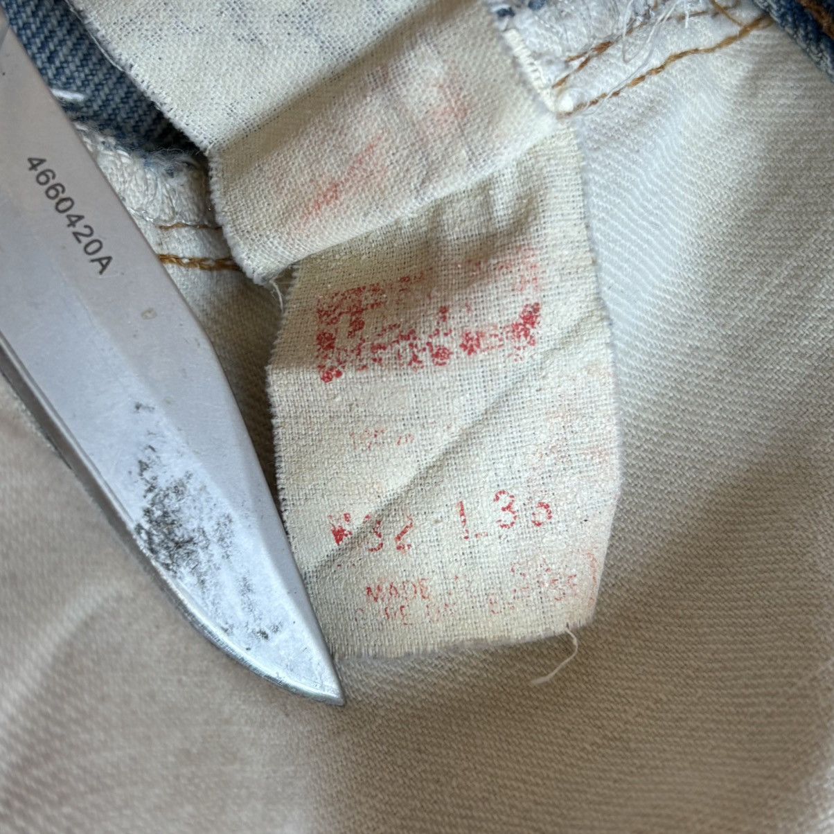 Levi's Vintage Clothing Levi’s LVC Light Blue Big E Repaired Jeans Size 30 Size US 30 / EU 46 - 11 Thumbnail