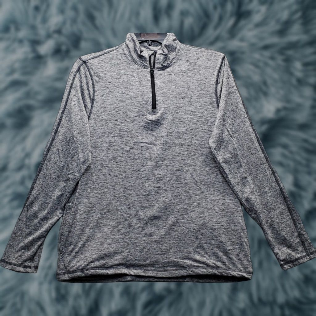 Kenneth Cole Kenneth Cole Sweatshirt Mens M Gray Fleece Lined Stretch Long Sleeve Quarter Zip Size US M / EU 48-50 / 2 - 1 Thumbnail