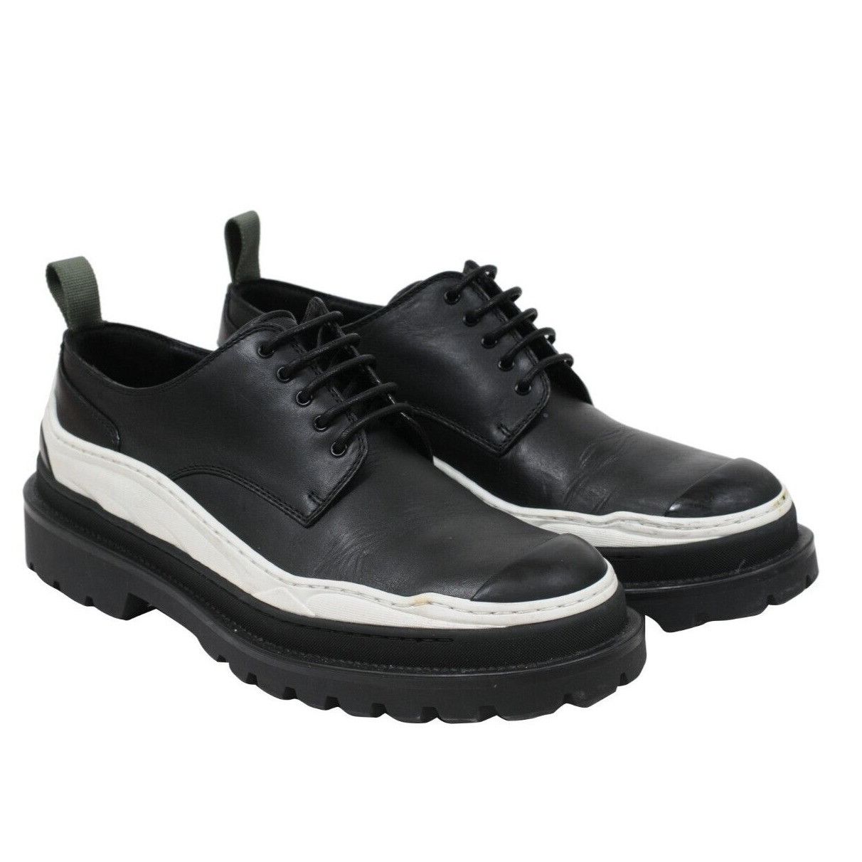 Dior × Sacai Sacai Black White Leather Chunky Derby Size US 12 / EU 45 - 11 Thumbnail
