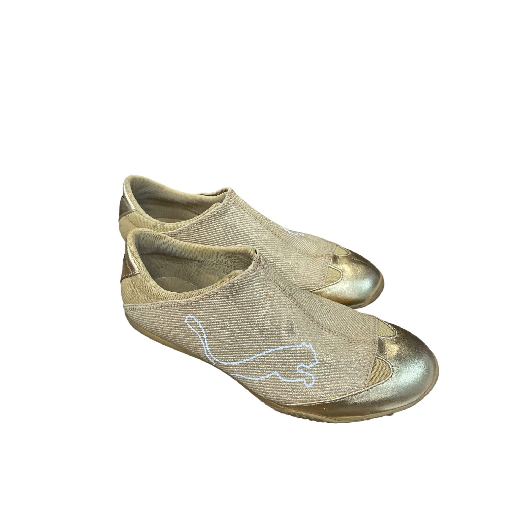 Puma Puma Womens Gold Beige Slip-On Sneakers shoes Size 7.5 SKU 9 Size US 7.5 / IT 37.5 - 4 Thumbnail