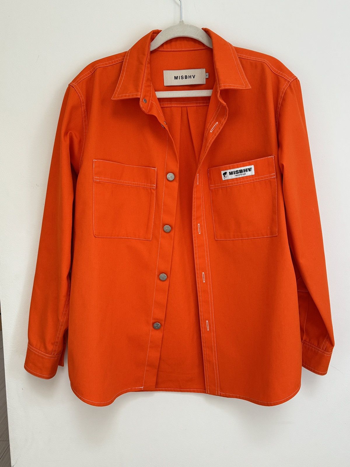 image of Misbhv Button Up in Orange, Women's (Size Small)