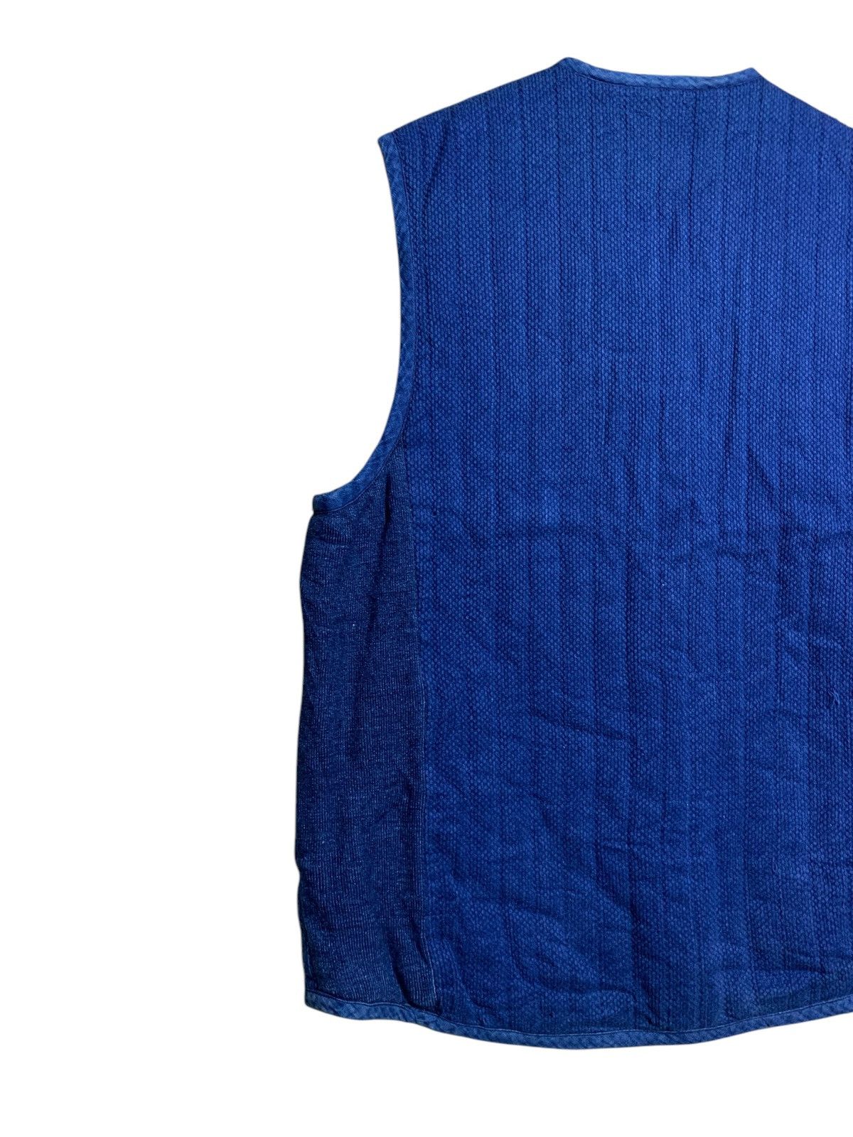 Blue Blue Japan 🔥BLUE/BLUE JAPAN SHASHIKO BORO INDIGO VEST Size US M / EU 48-50 / 2 - 5 Thumbnail